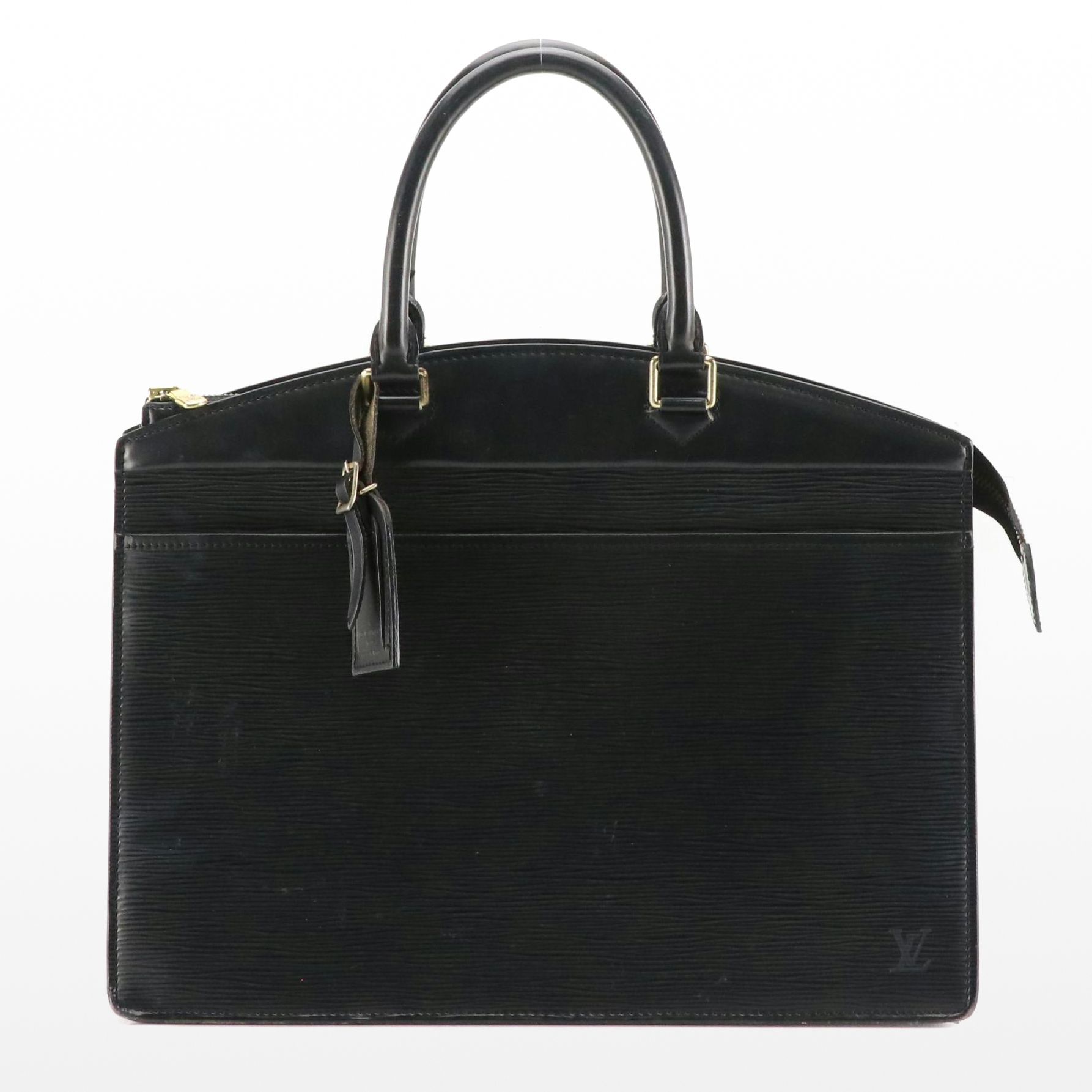 Louis Vuitton Riviera Handbag in Black Epi and Smooth Leather