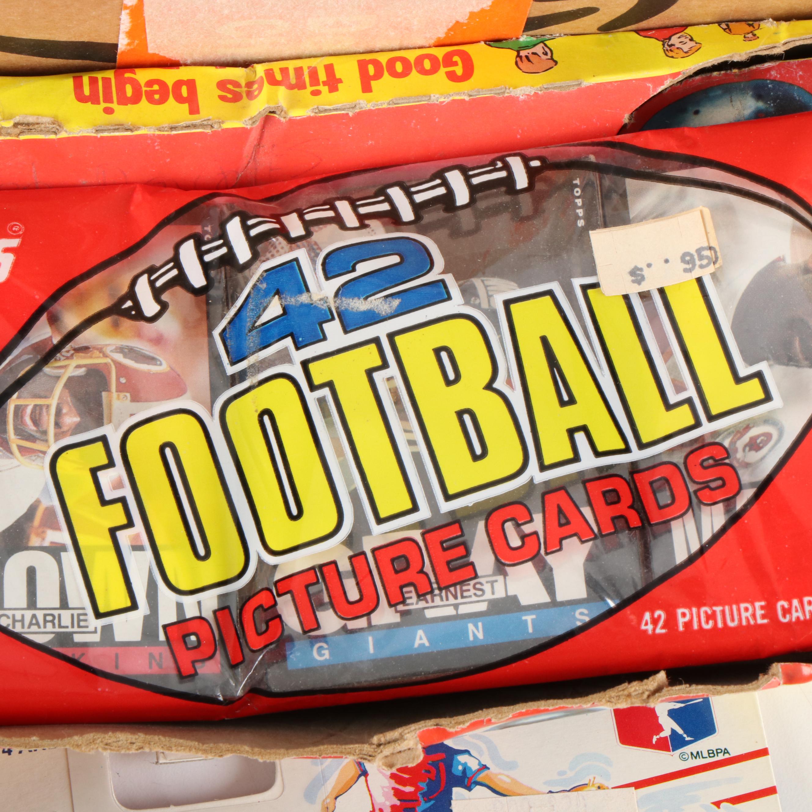 1980s-90s Sealed Sports Card Wax Packs with 1970s Topps Empty Boxes and More