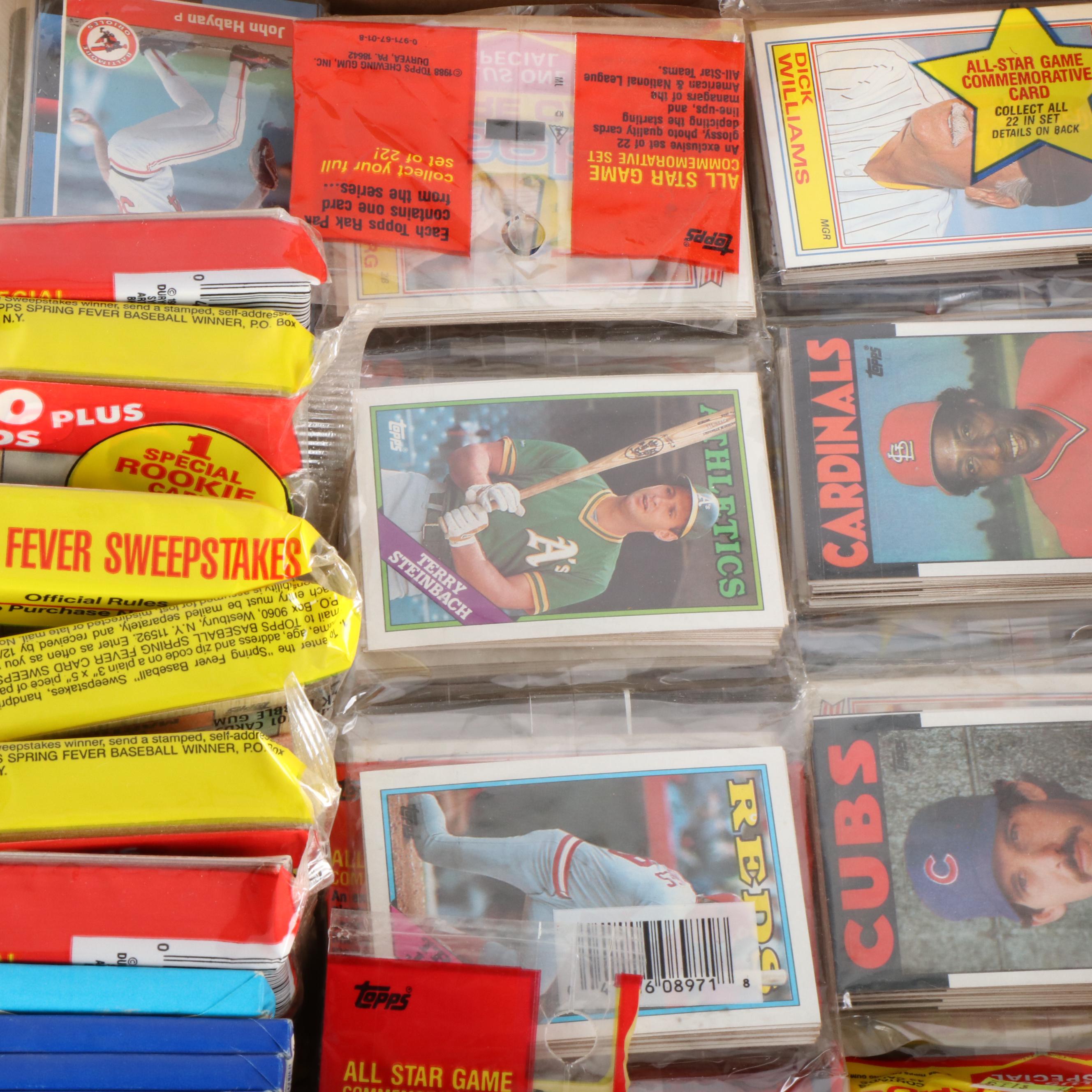 1980s-90s Sealed Sports Card Wax Packs with 1970s Topps Empty Boxes and More