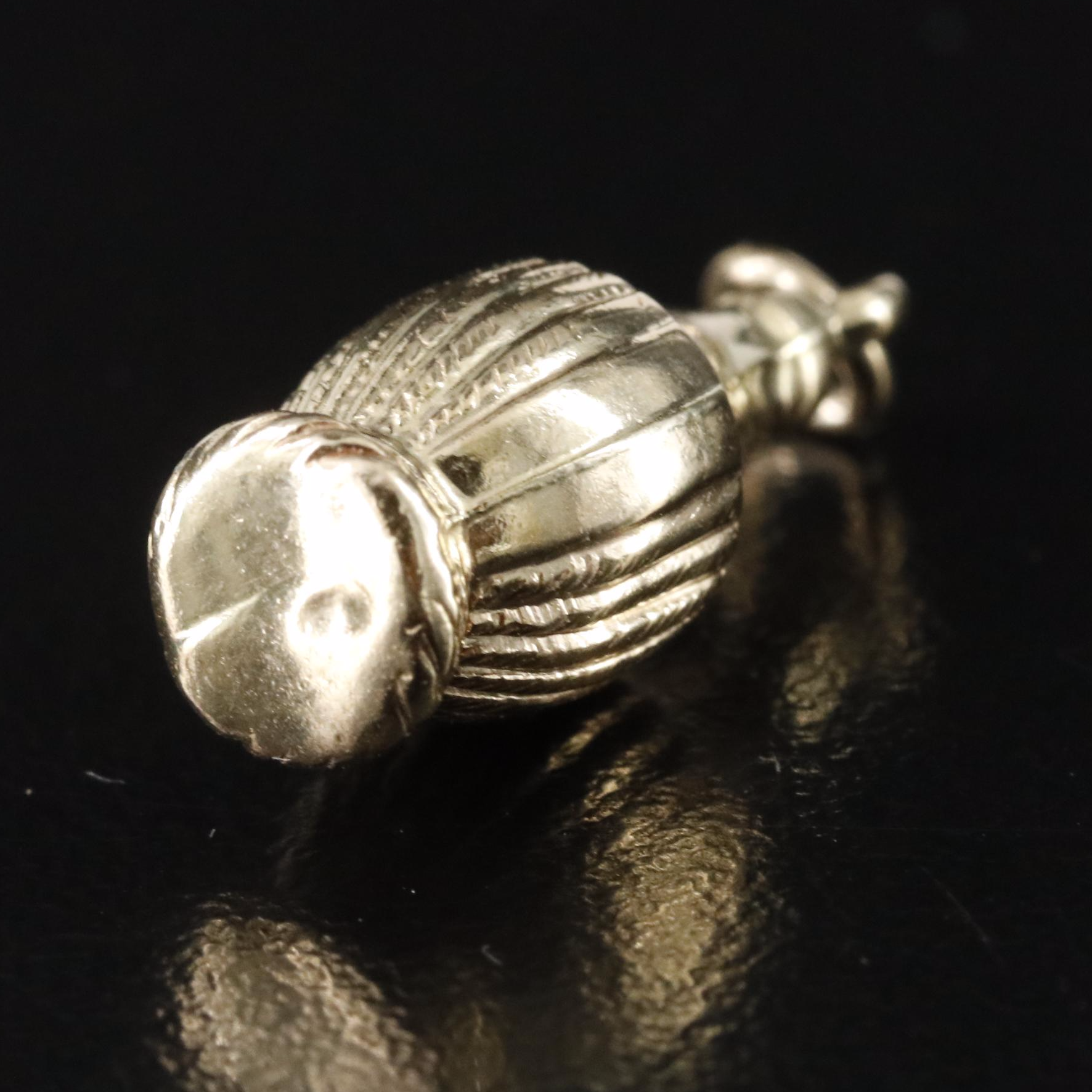 14K Chianti Wine Bottle Charm Pendant