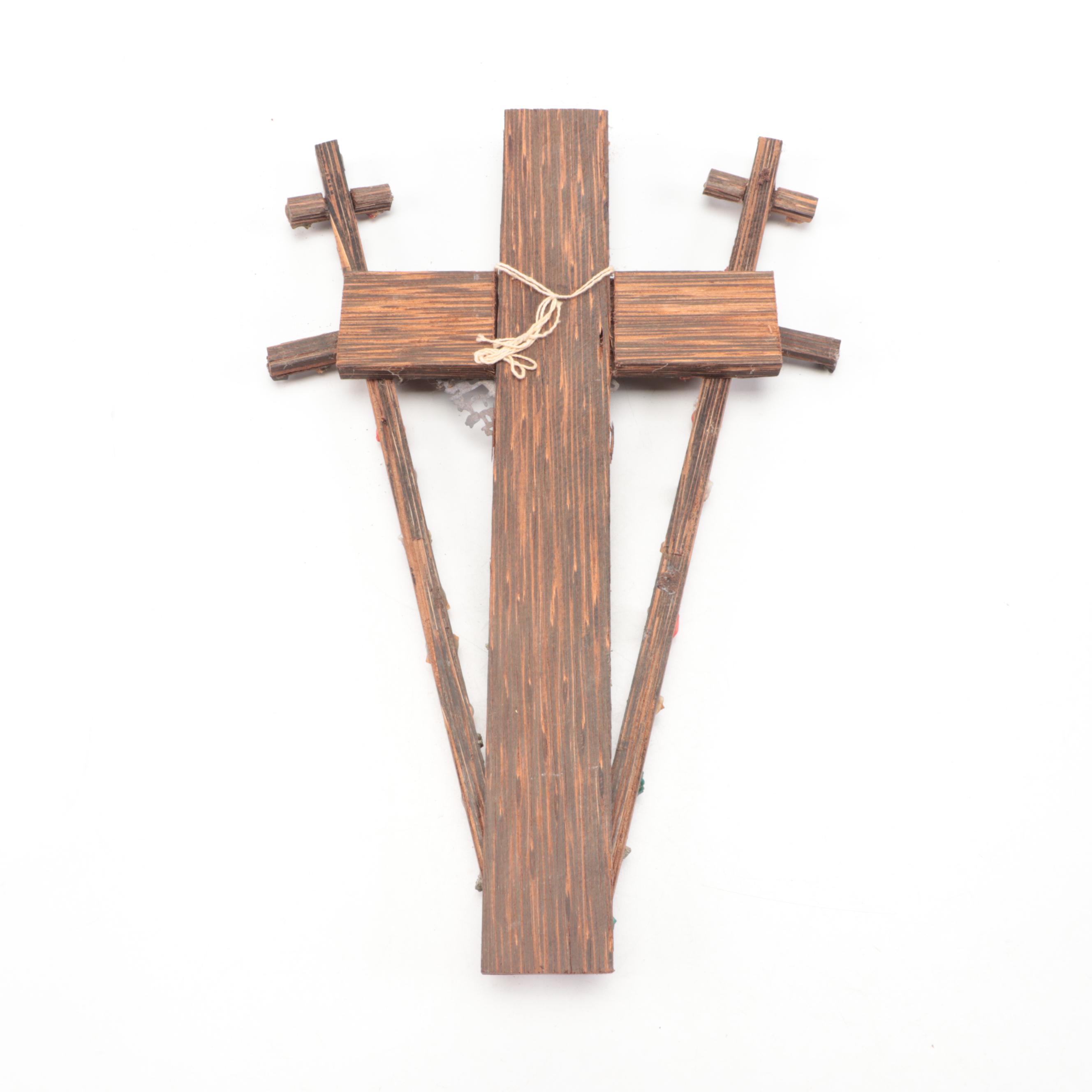 American Folk Art Assemblage Calvary Crosses