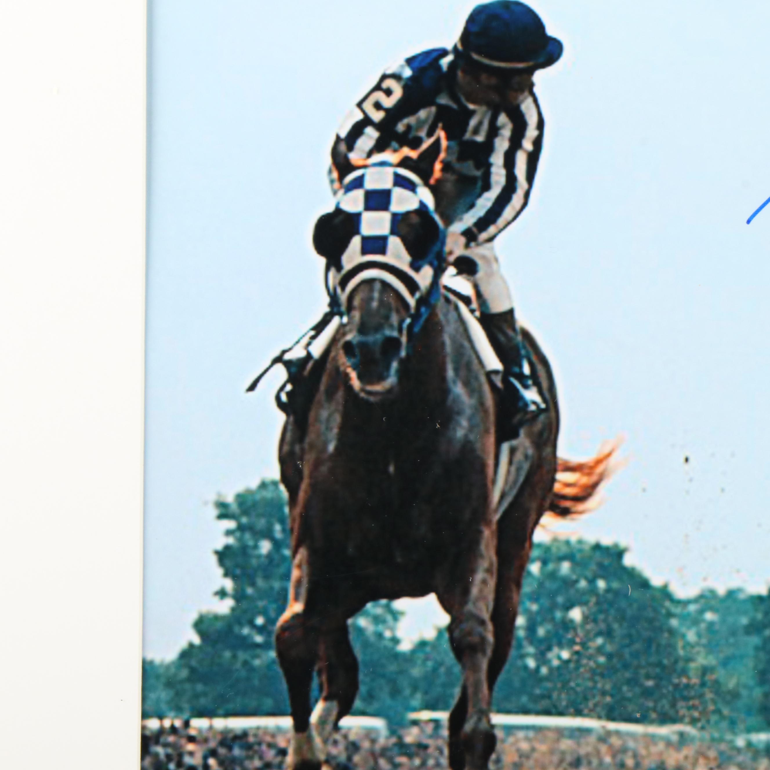 Ron Turcotte Signed Print Featuring Secretariat, JSA