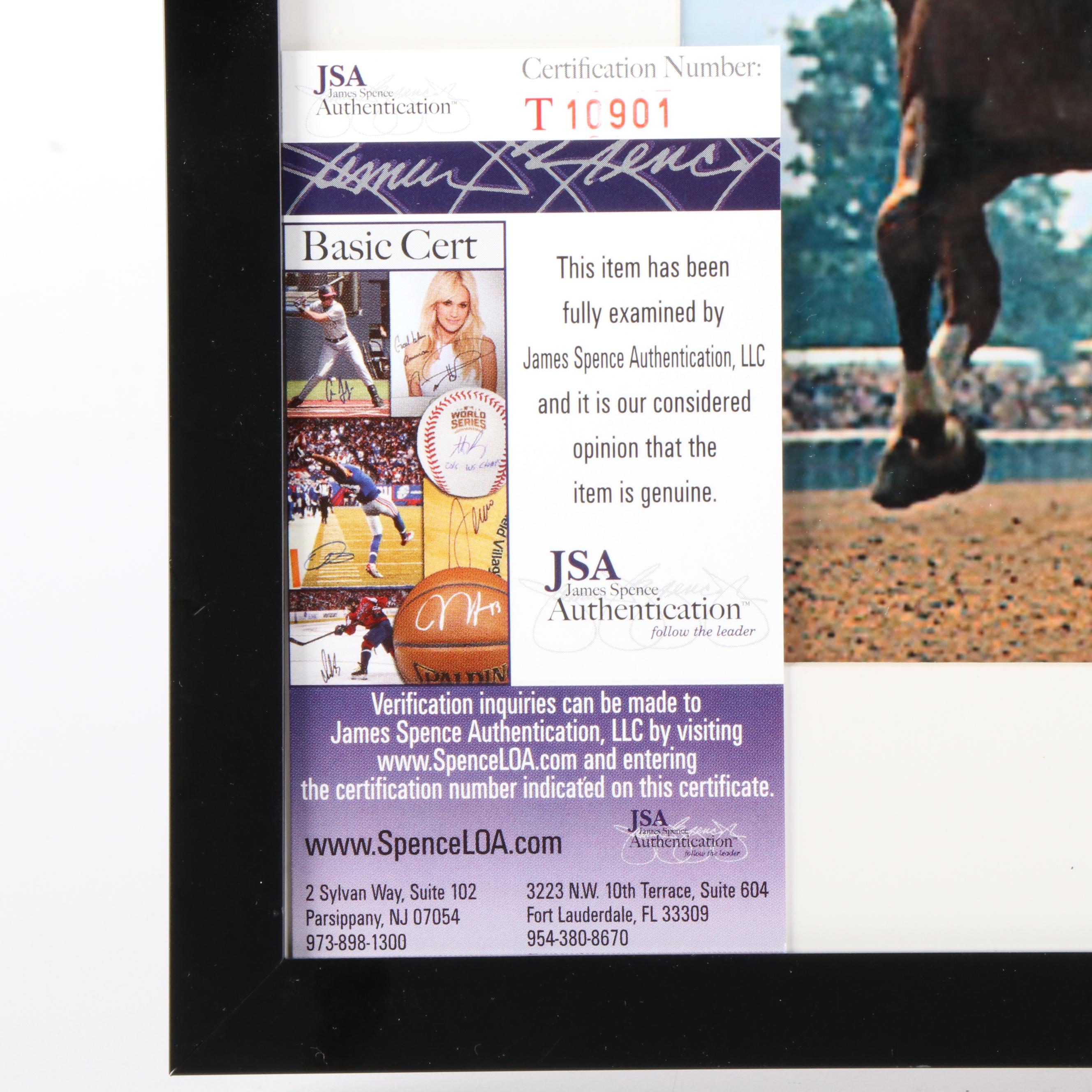 Ron Turcotte Signed Print Featuring Secretariat, JSA