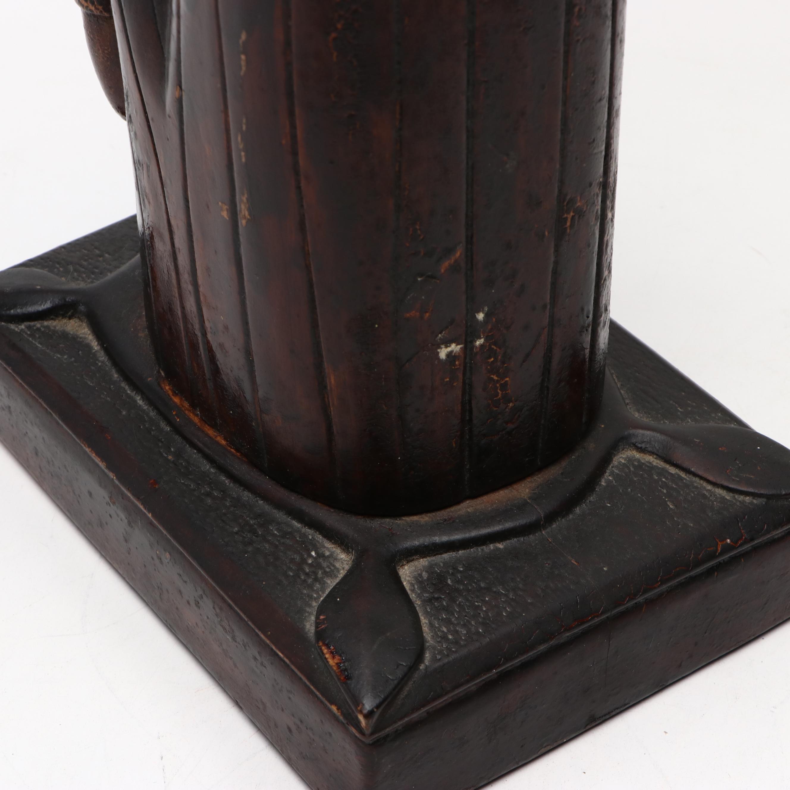 Hand-Carved Wood Native American Nude Figure