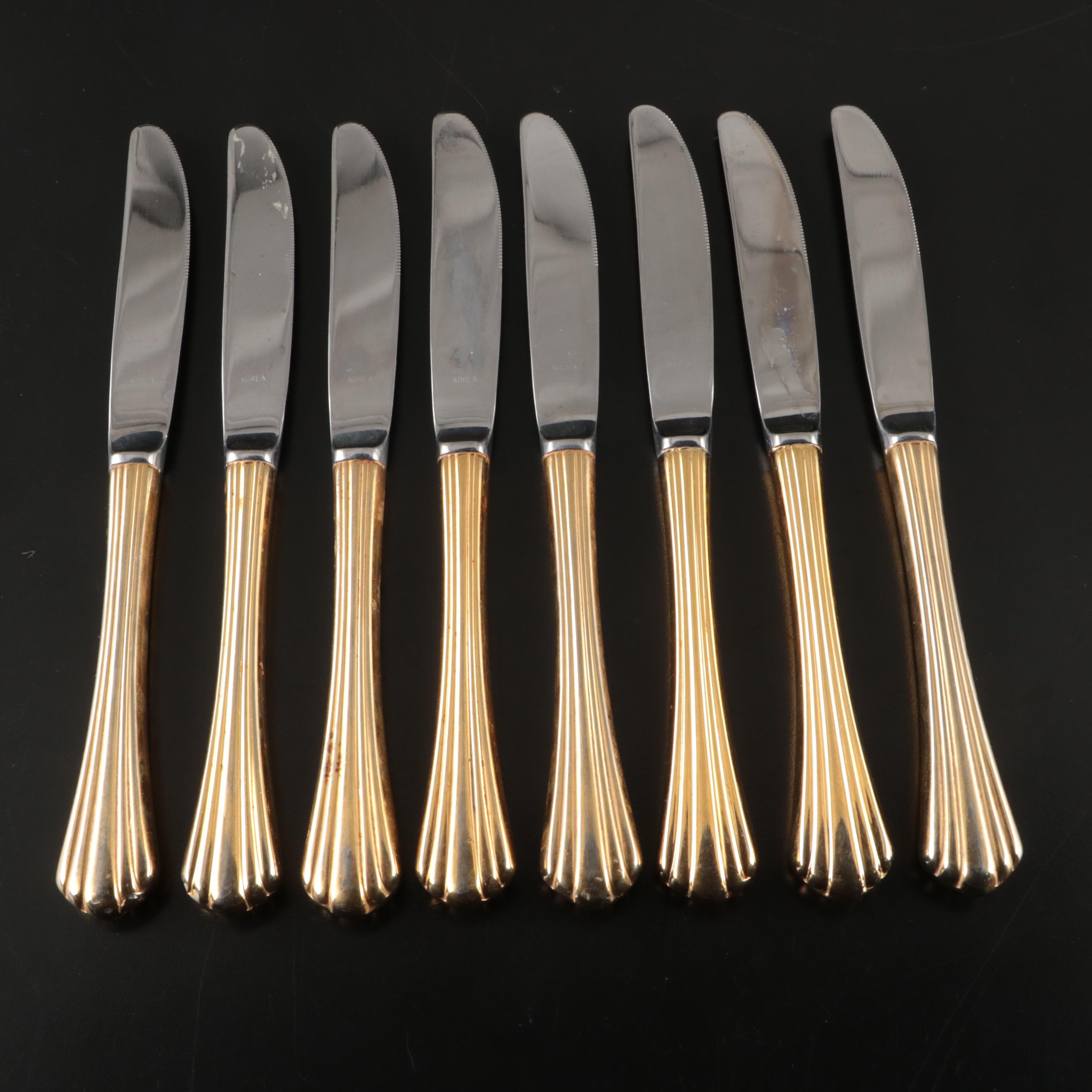 International Silver "Golden Flair" Electroplated Flatware, Late 20th Century