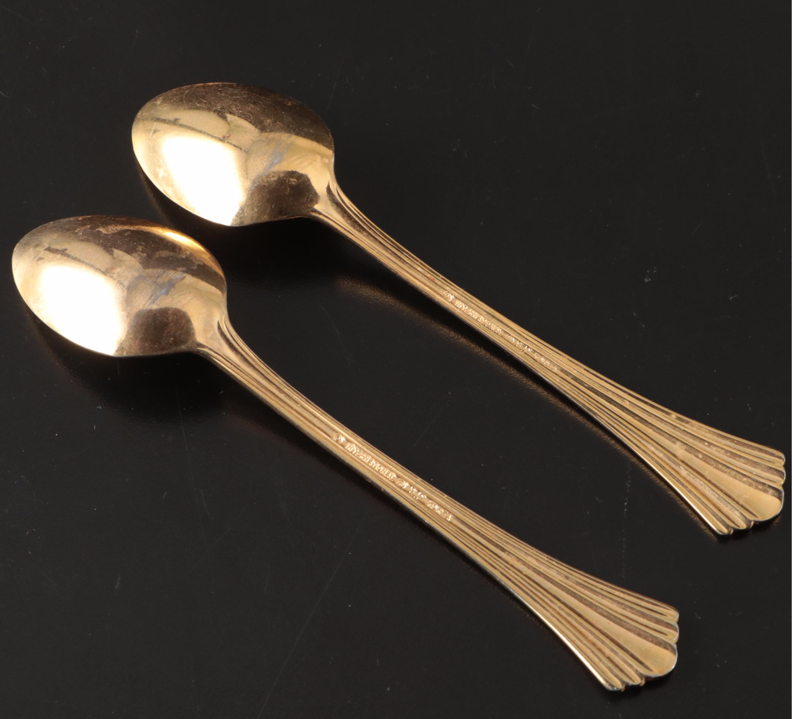 International Silver "Golden Flair" Electroplated Flatware, Late 20th Century