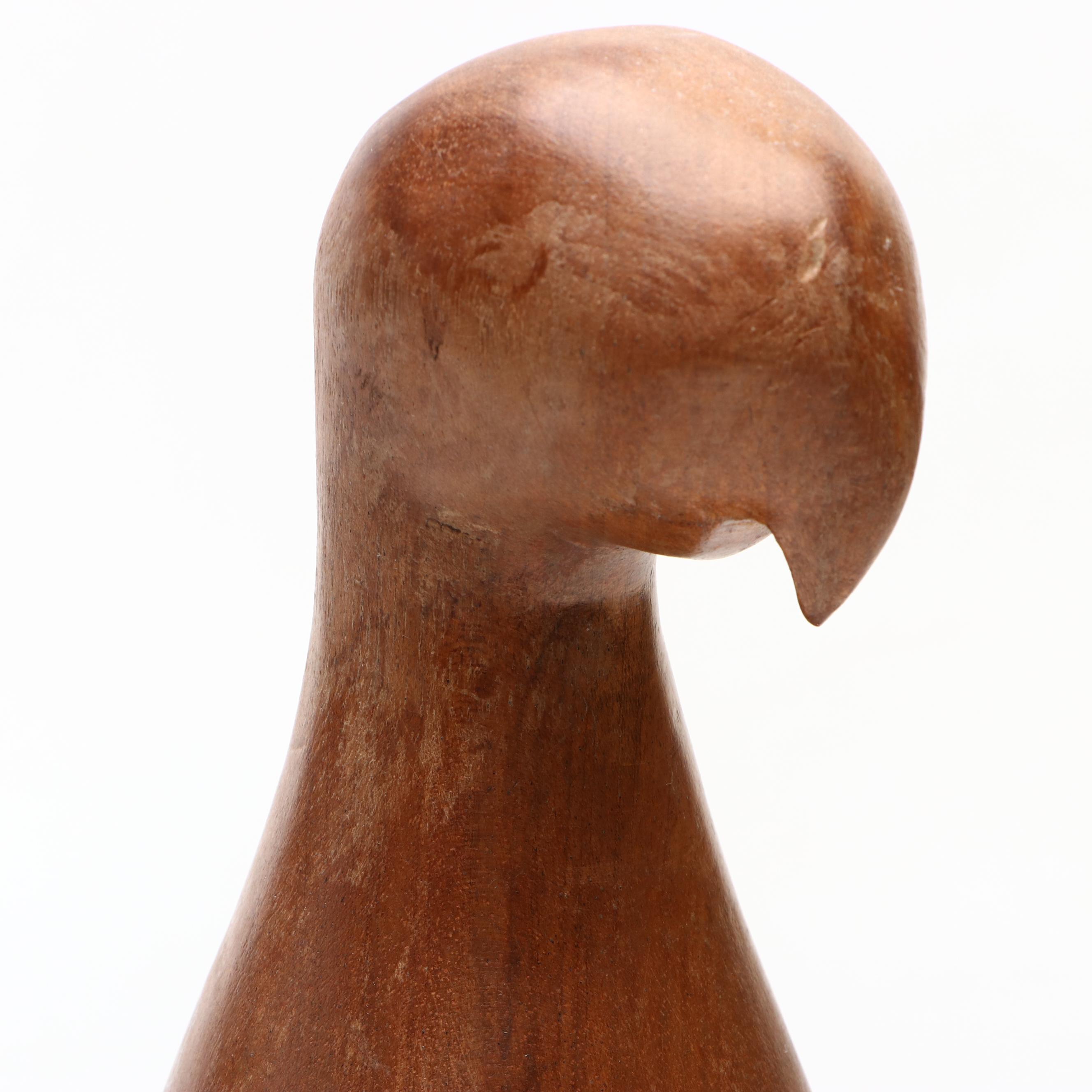 Folk Art Hand-Carved Wood Bird