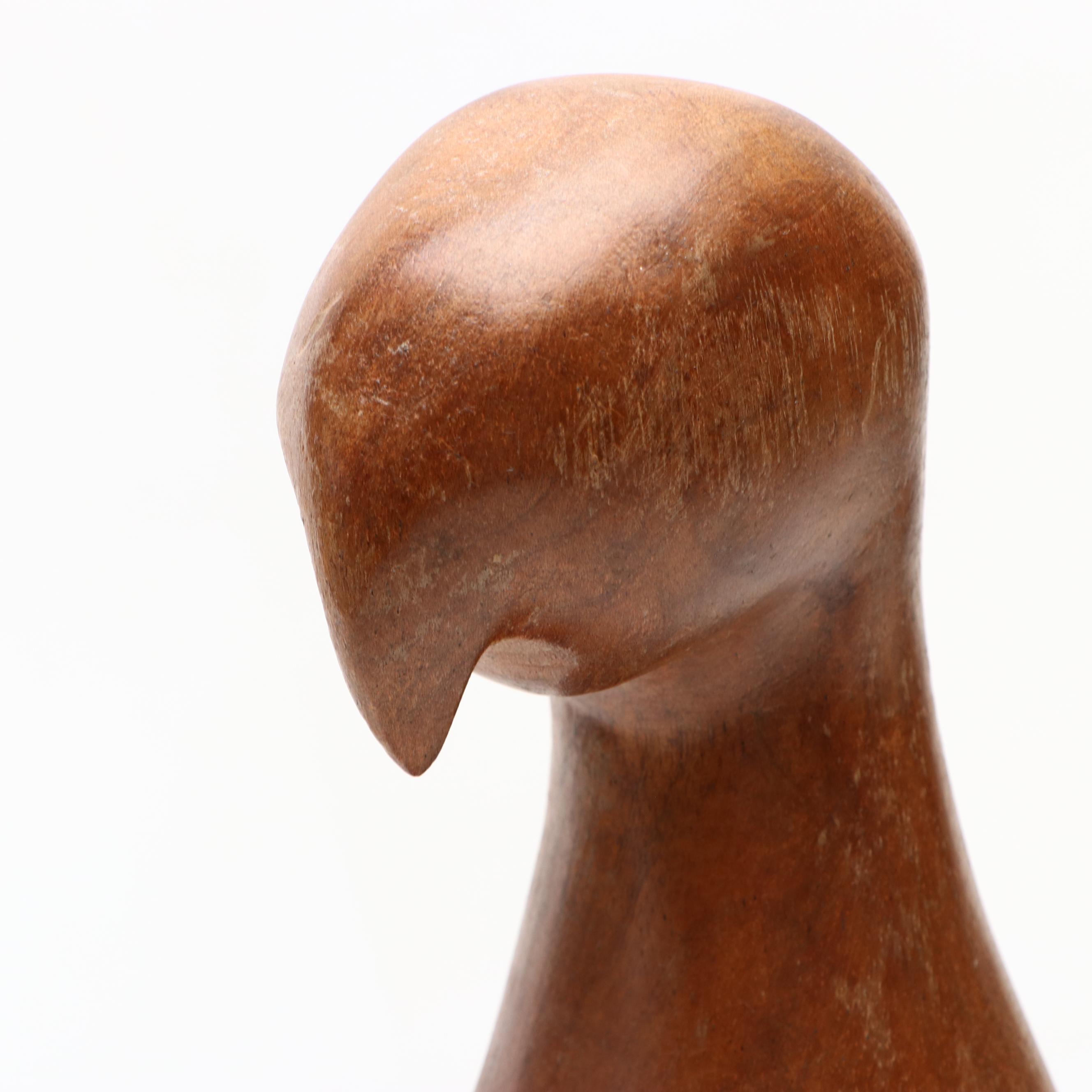 Folk Art Hand-Carved Wood Bird