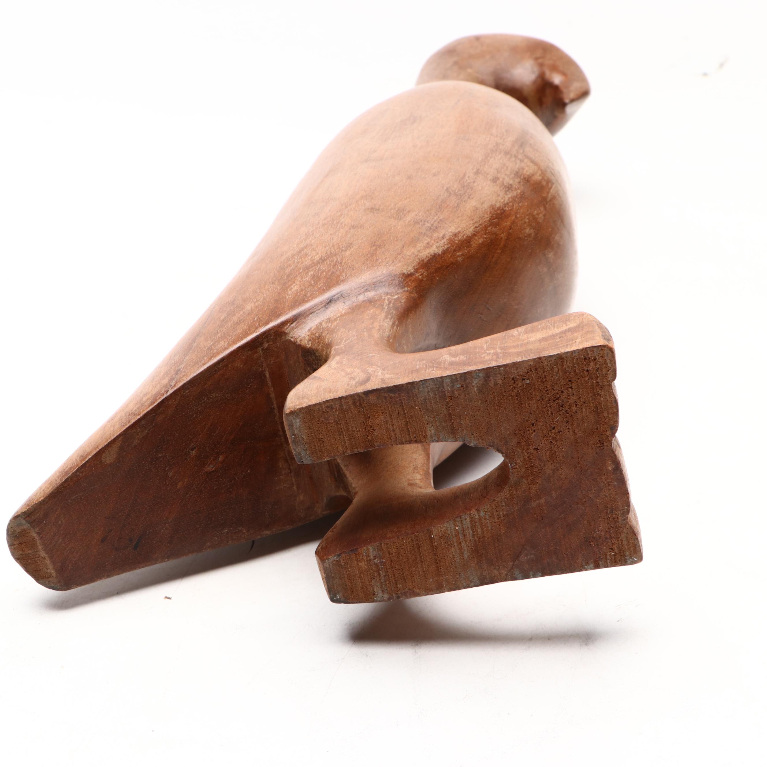 Folk Art Hand-Carved Wood Bird