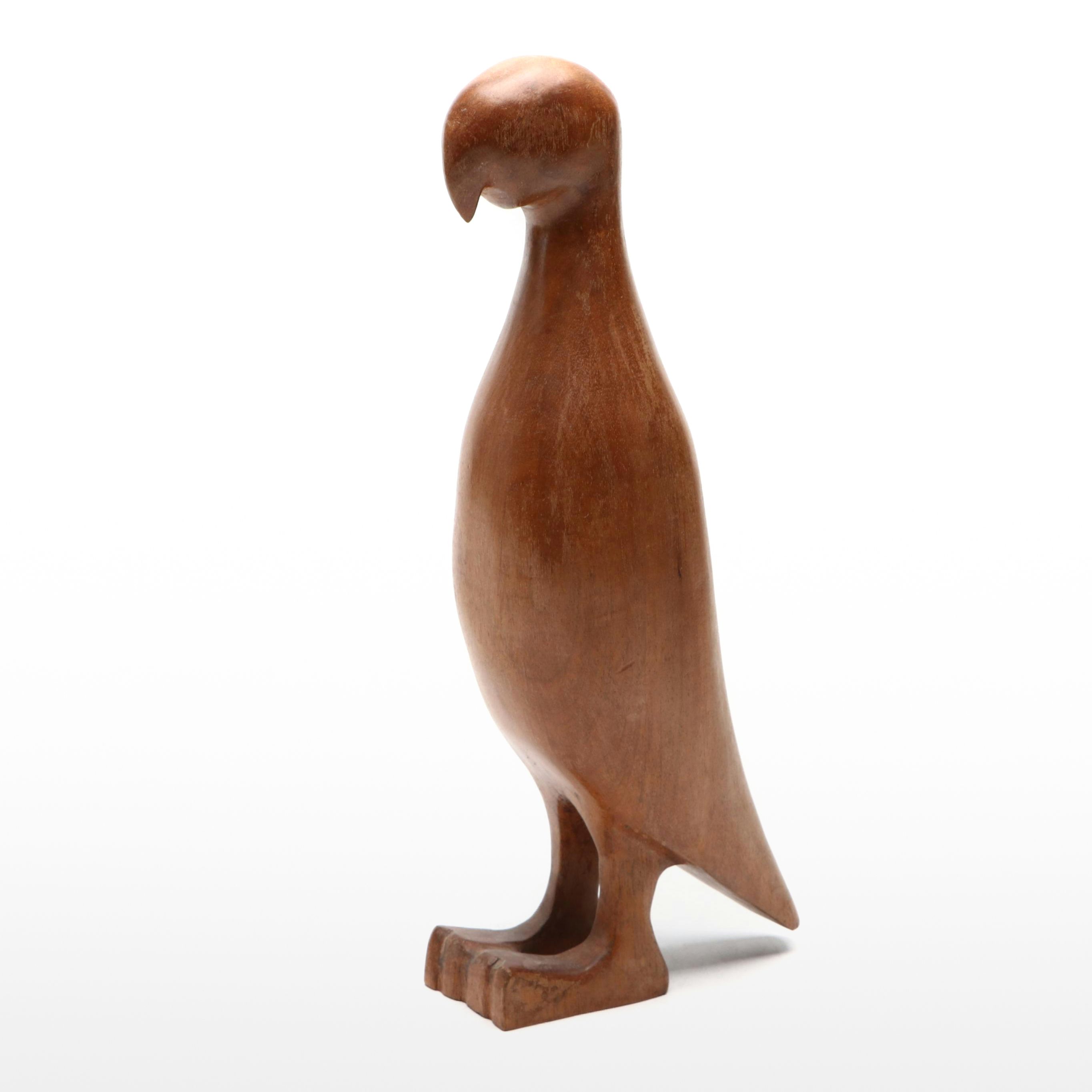 Folk Art Hand-Carved Wood Bird