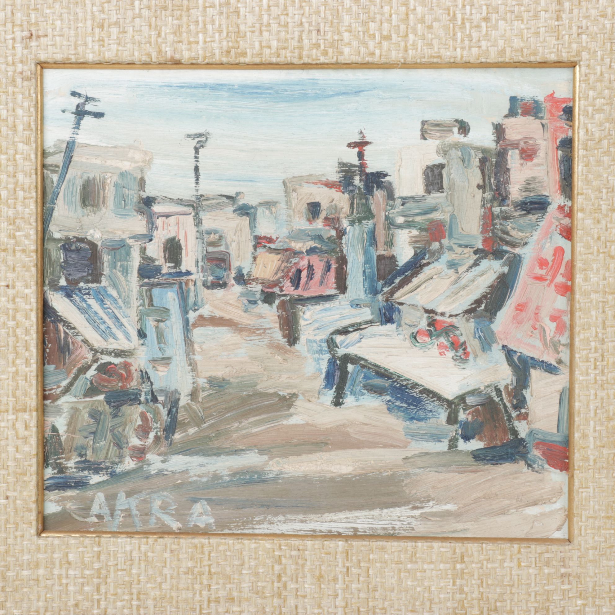 Akira Impressionist Oil Paintings of Urban Communities and Towns, 1965