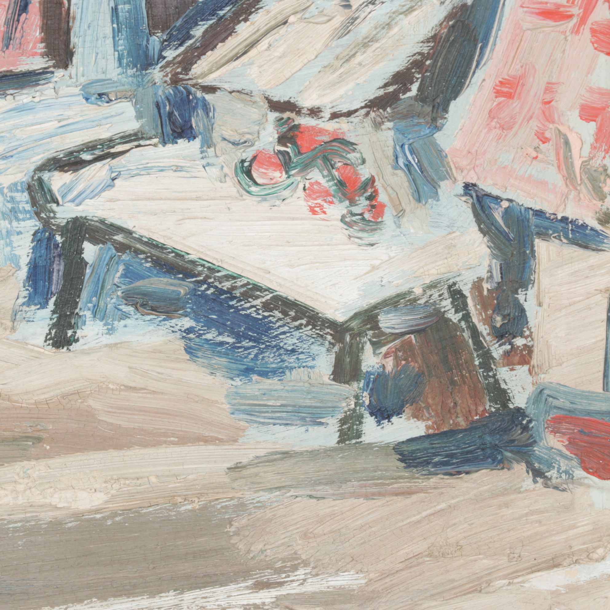 Akira Impressionist Oil Paintings of Urban Communities and Towns, 1965