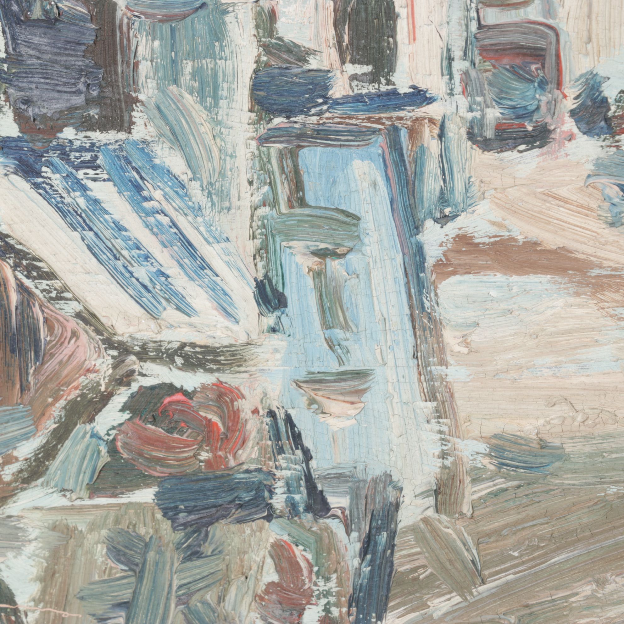 Akira Impressionist Oil Paintings of Urban Communities and Towns, 1965