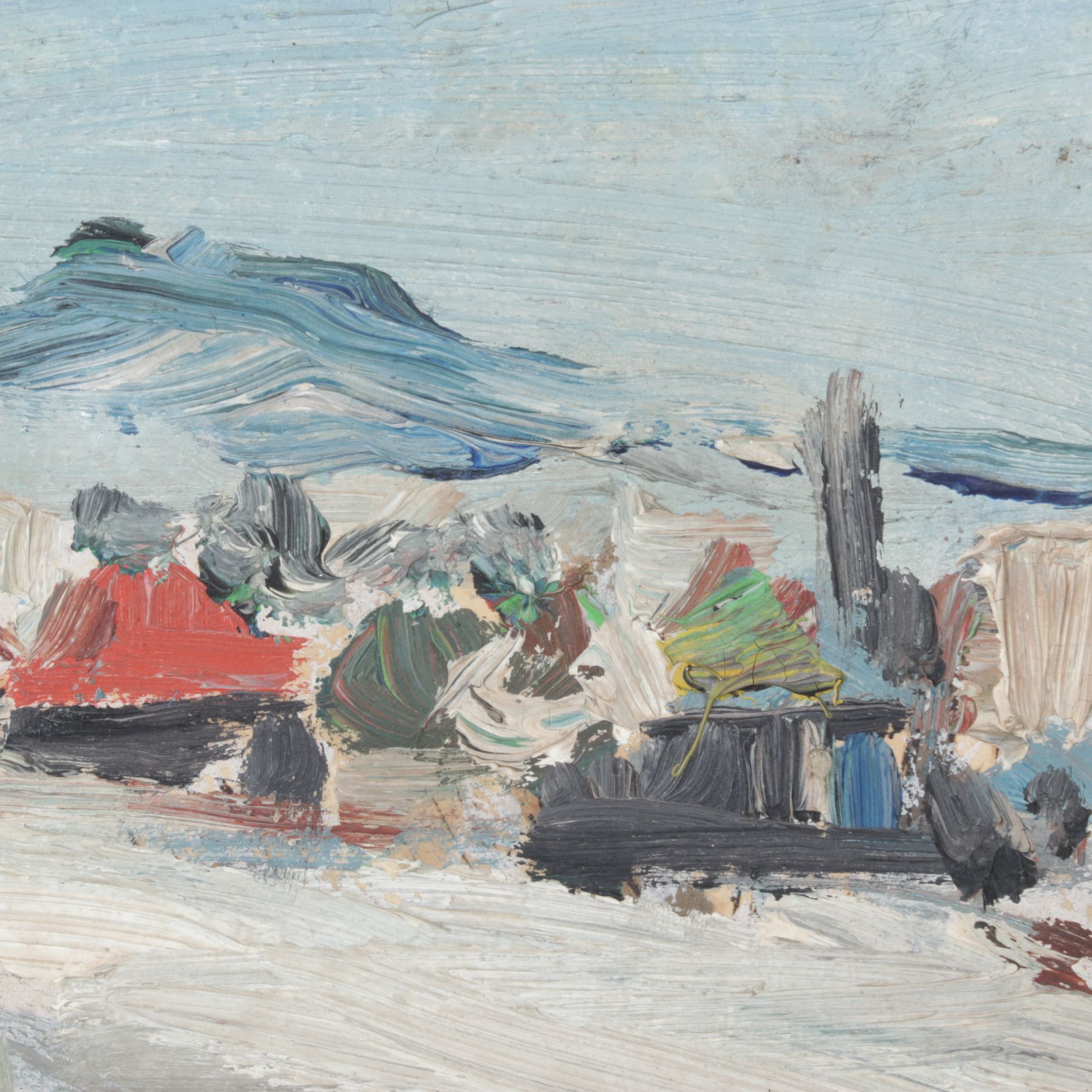 Akira Impressionist Oil Paintings of Urban Communities and Towns, 1965