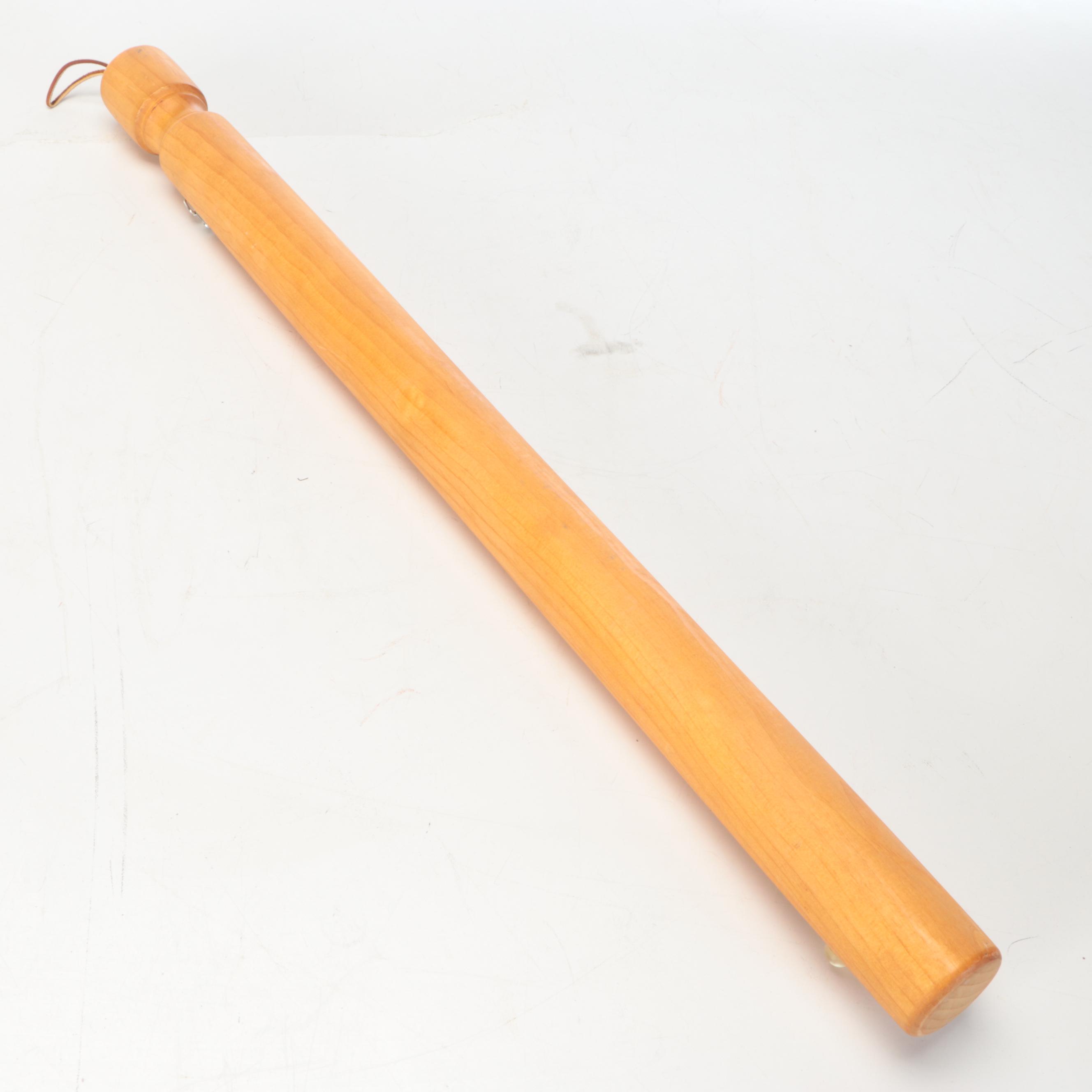 Artist Signed Carved Wooden Horse Mangle Board and Wooden Rolling Pin