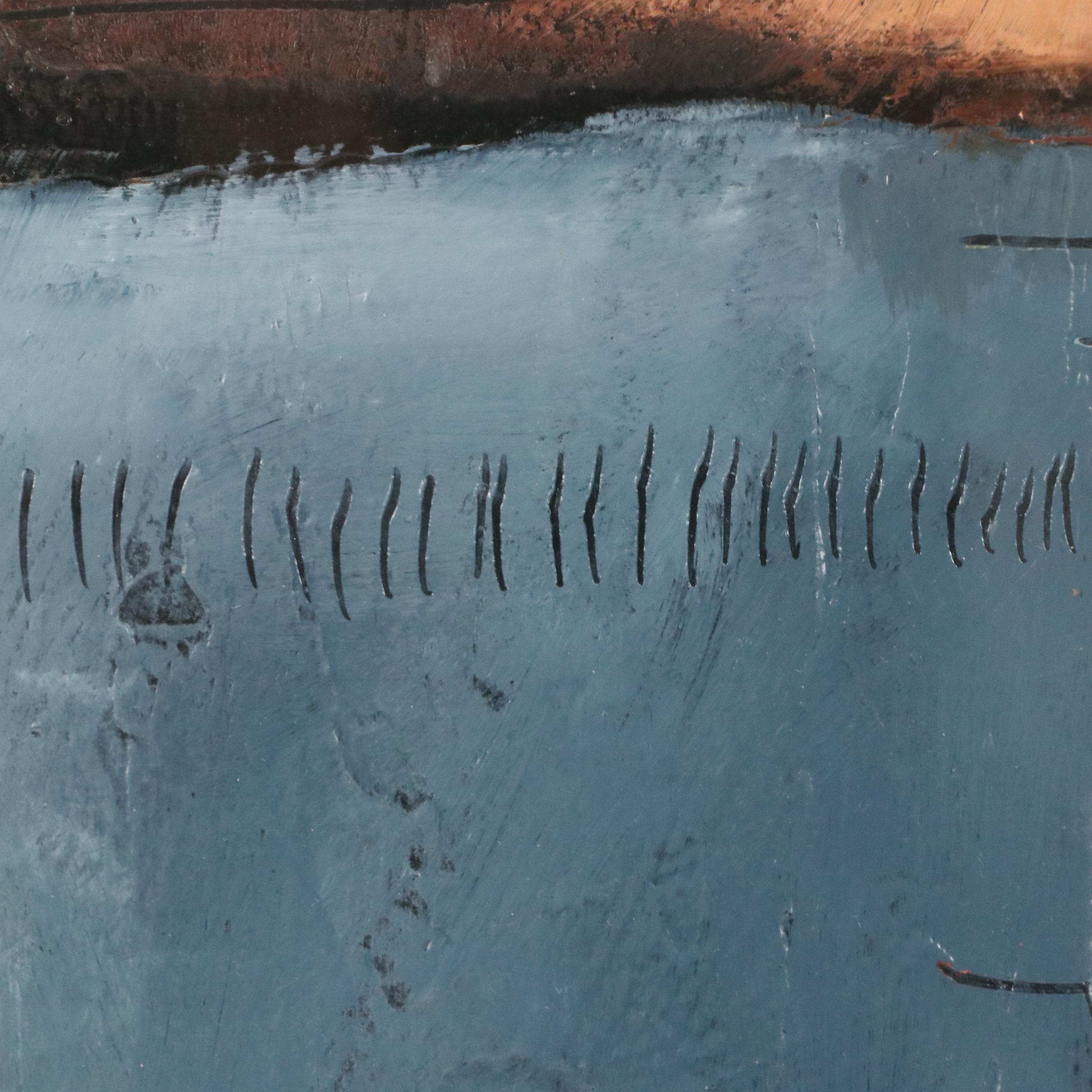 Mia Stone Stylized Still Life Acrylic Painting, 21st Century