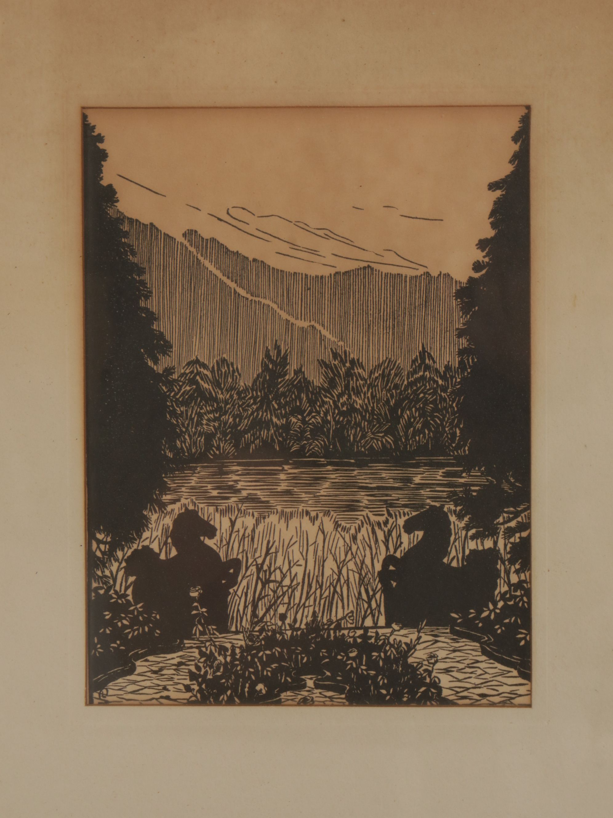 Lucie Sayler Two-Tone Woodcut Prints of Austrian Cities & Landmarks, 1920