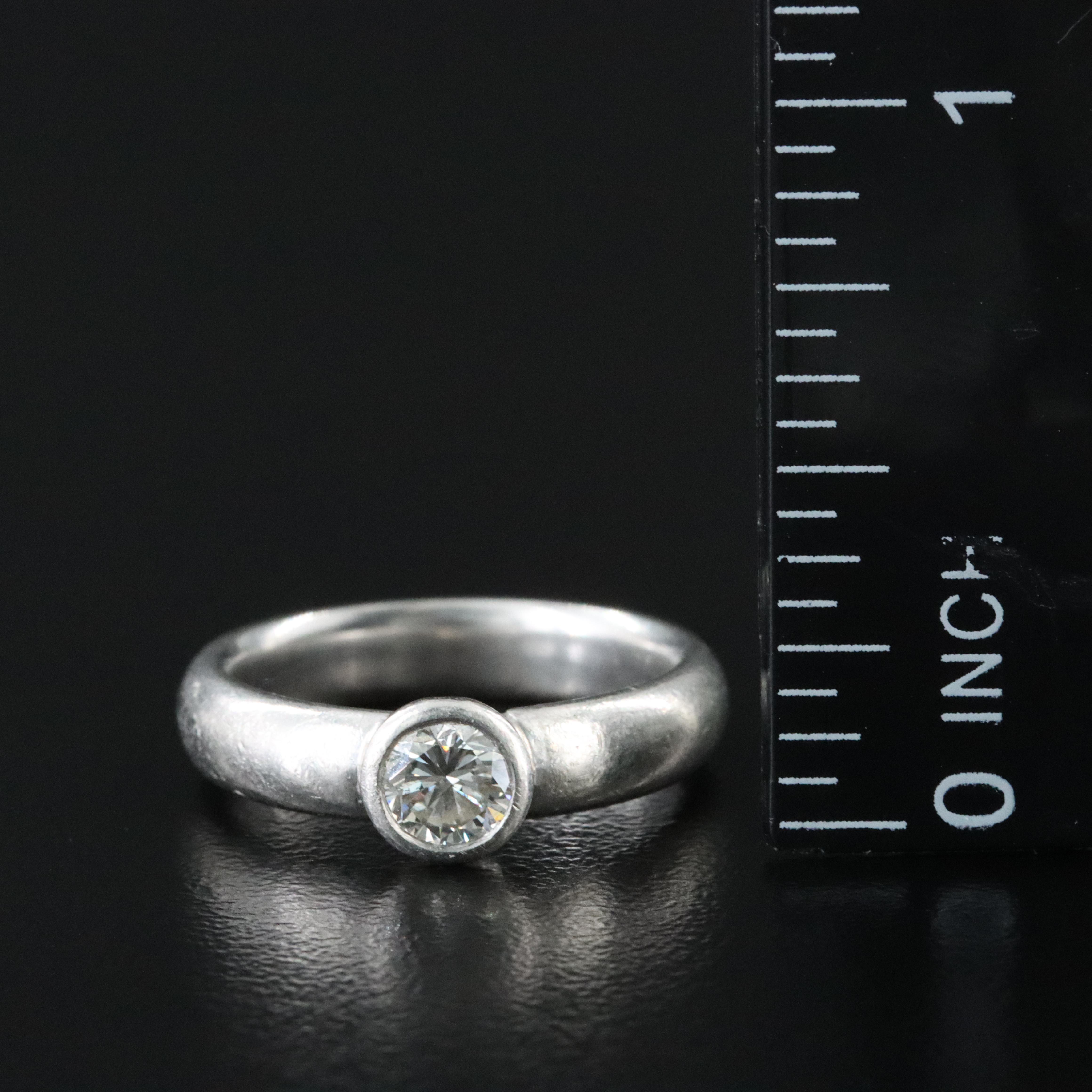 Platinum 0.38 CT Diamond Solitaire Ring