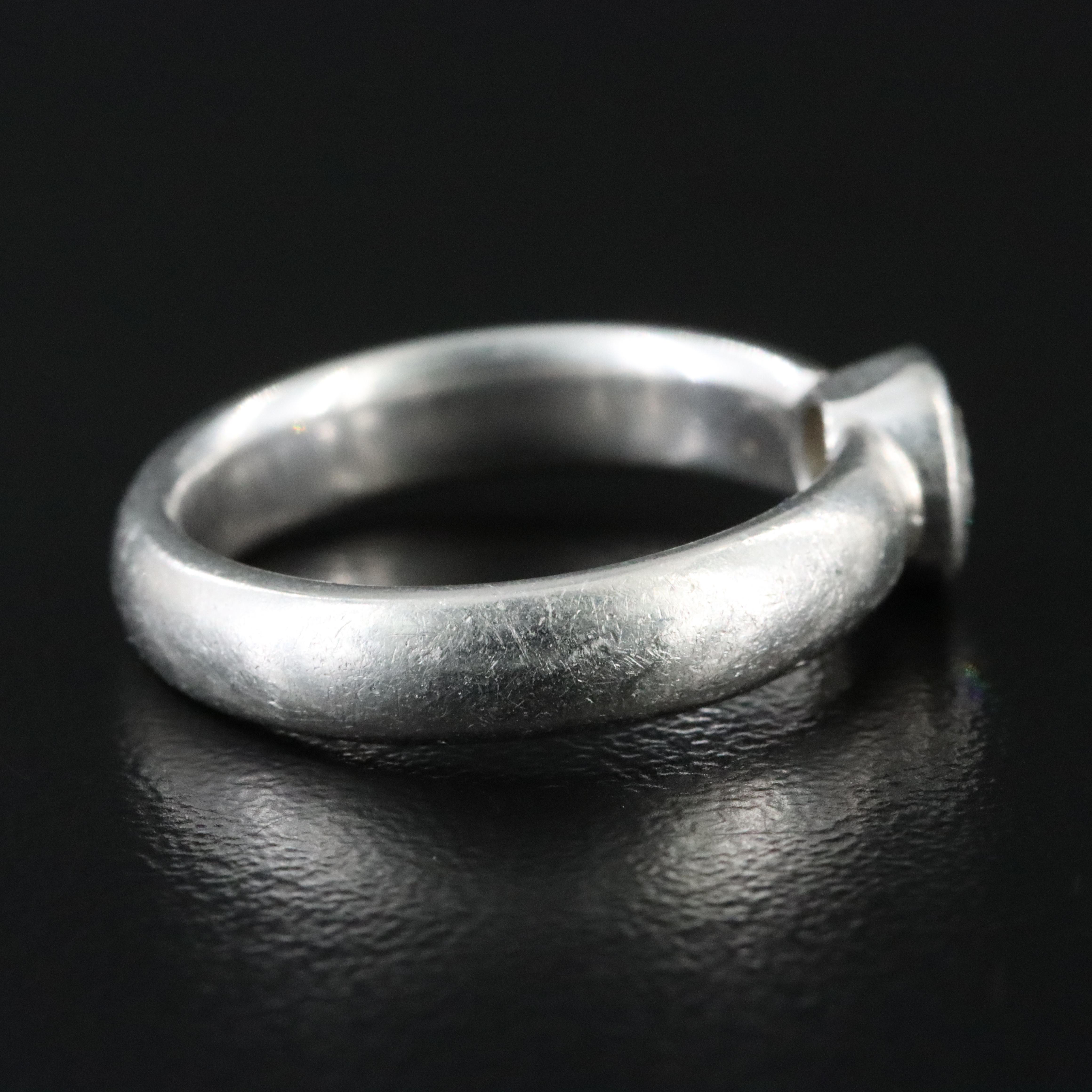 Platinum 0.38 CT Diamond Solitaire Ring