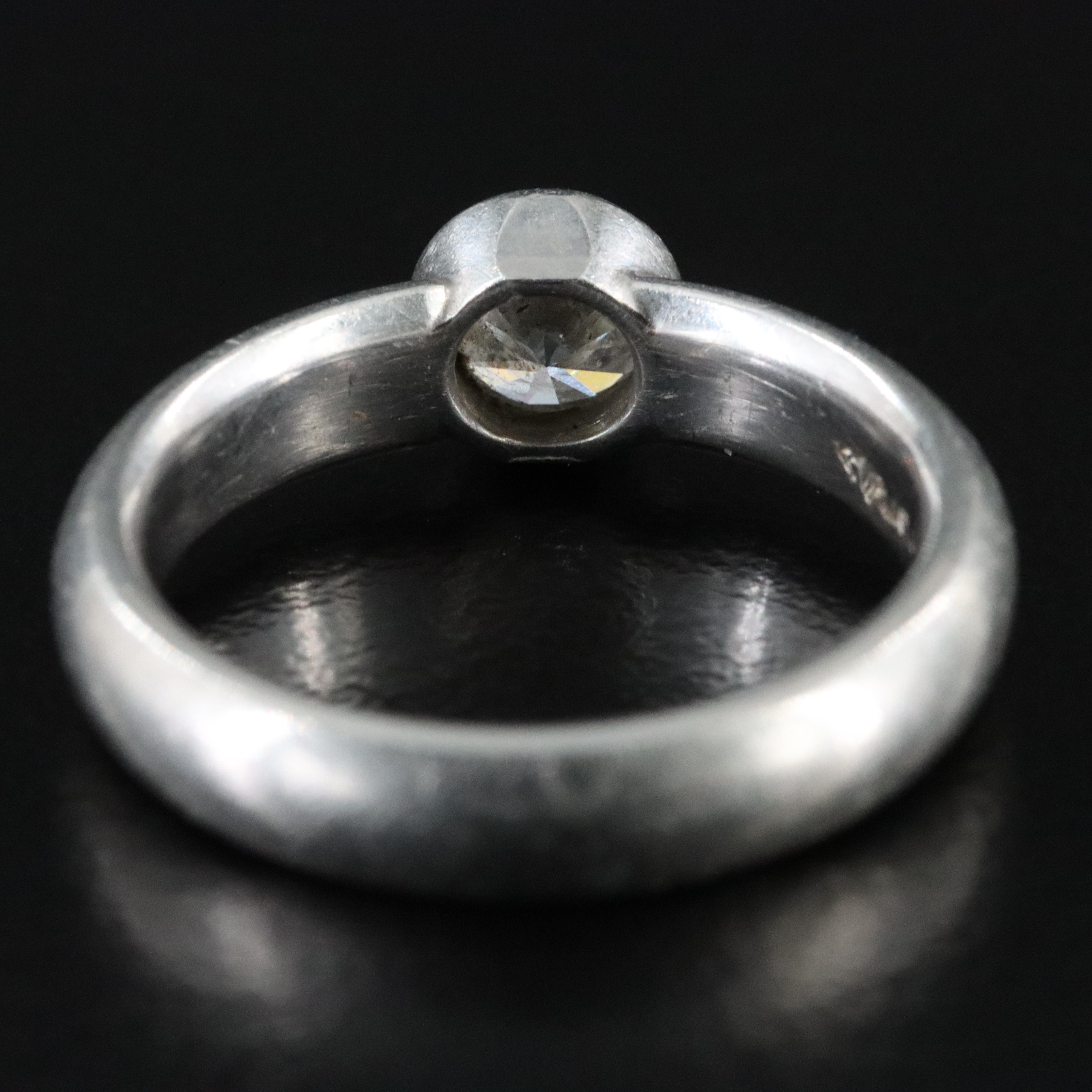 Platinum 0.38 CT Diamond Solitaire Ring