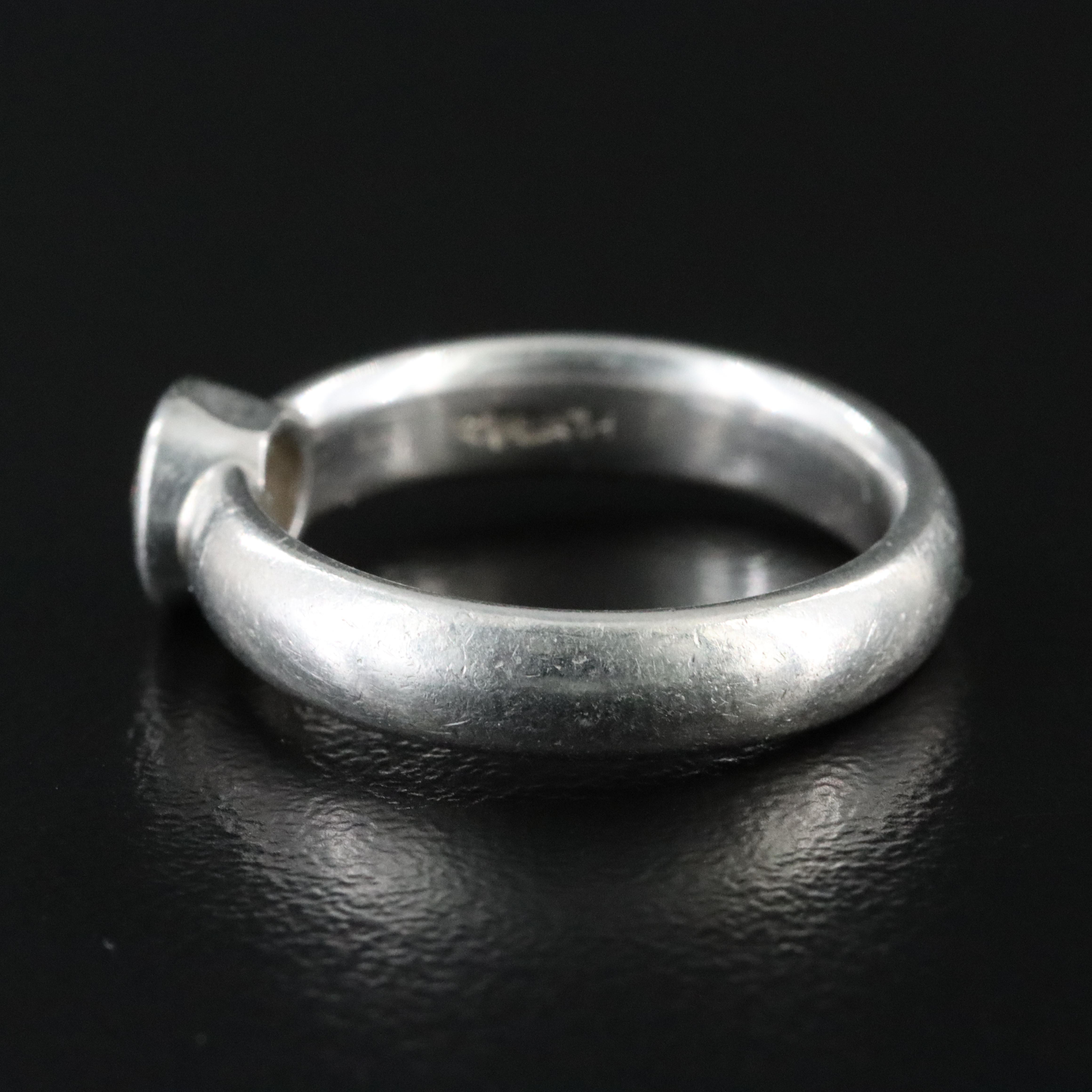 Platinum 0.38 CT Diamond Solitaire Ring