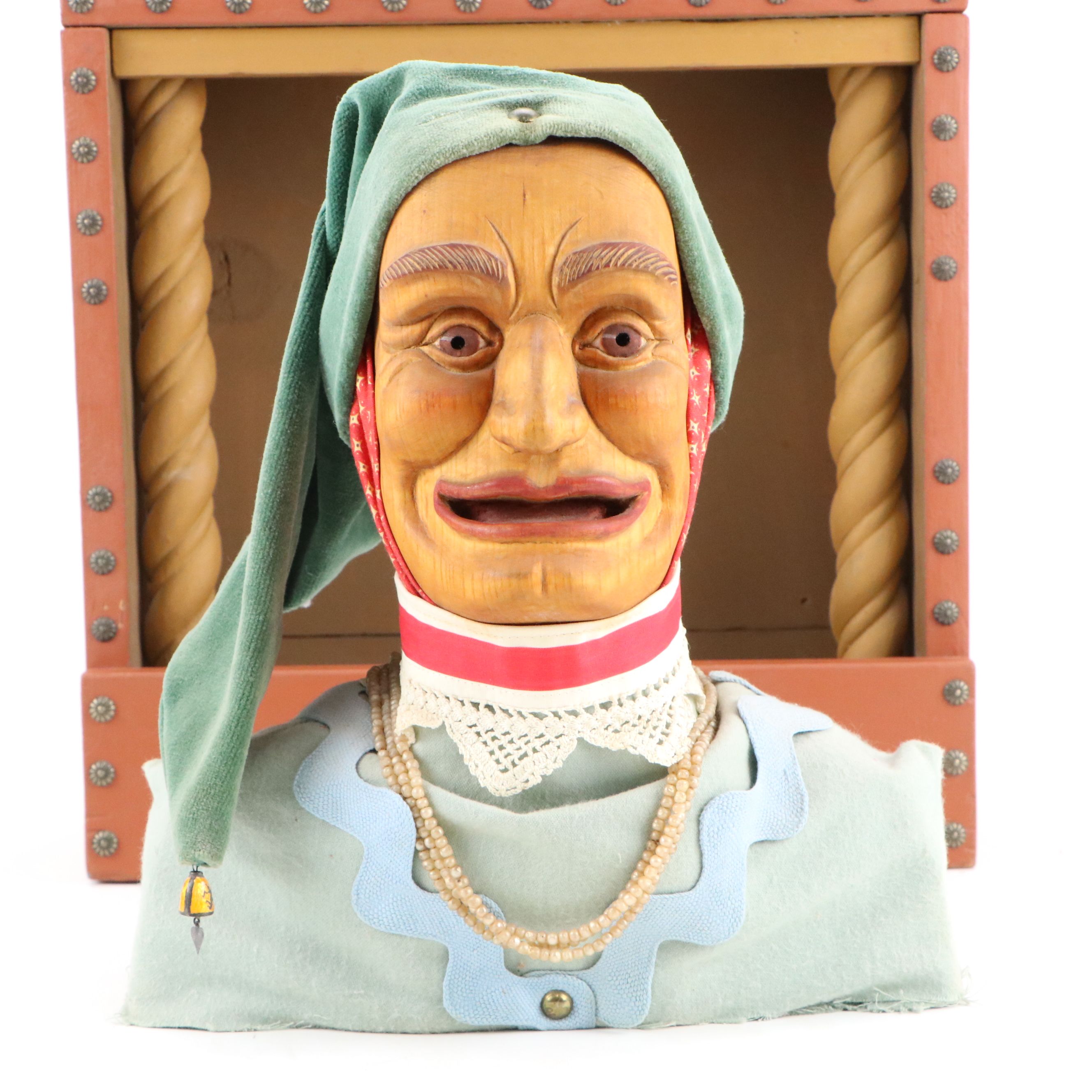 Art Brasmussen Ltd. Punch Puppet Figurehead in Shadow Box
