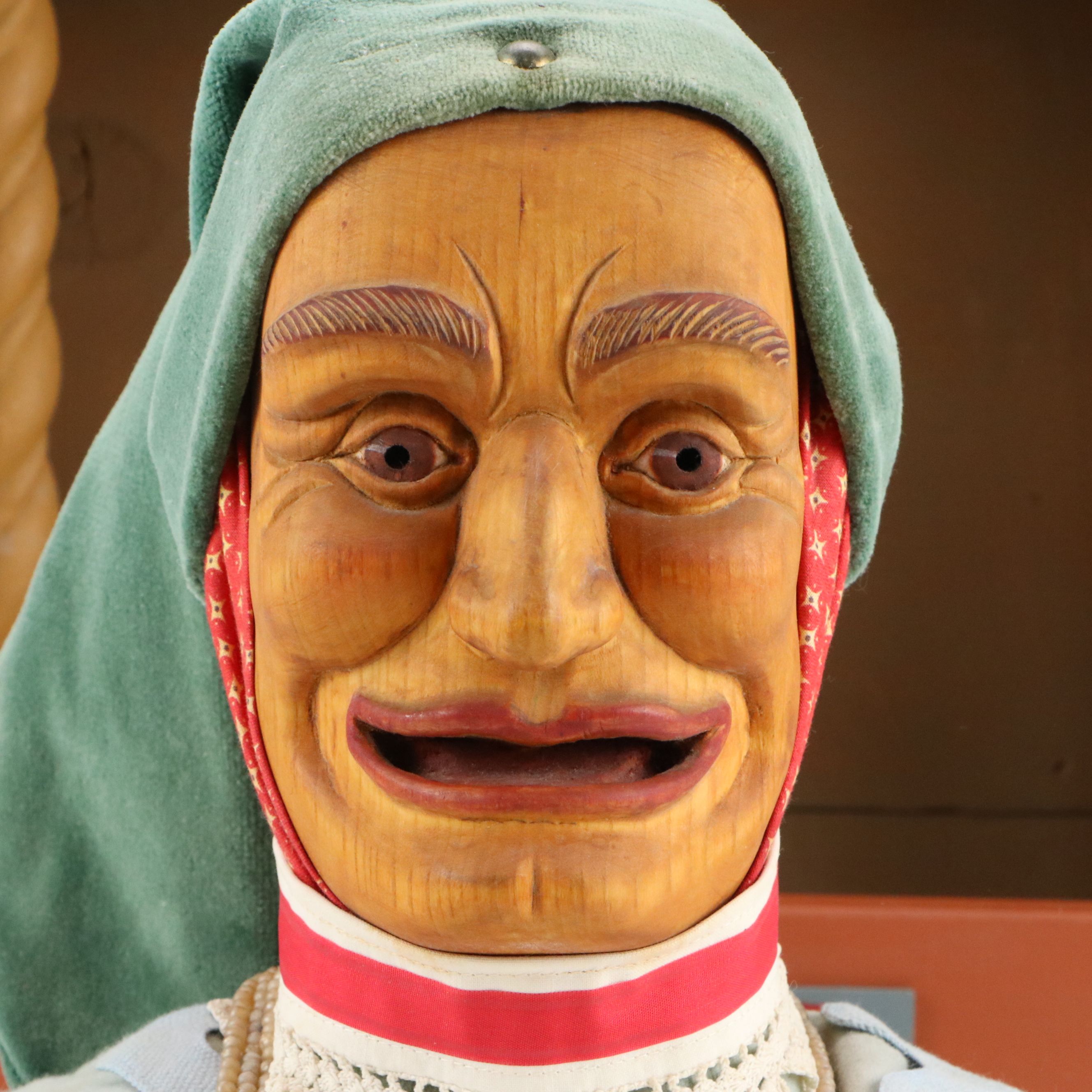 Art Brasmussen Ltd. Punch Puppet Figurehead in Shadow Box