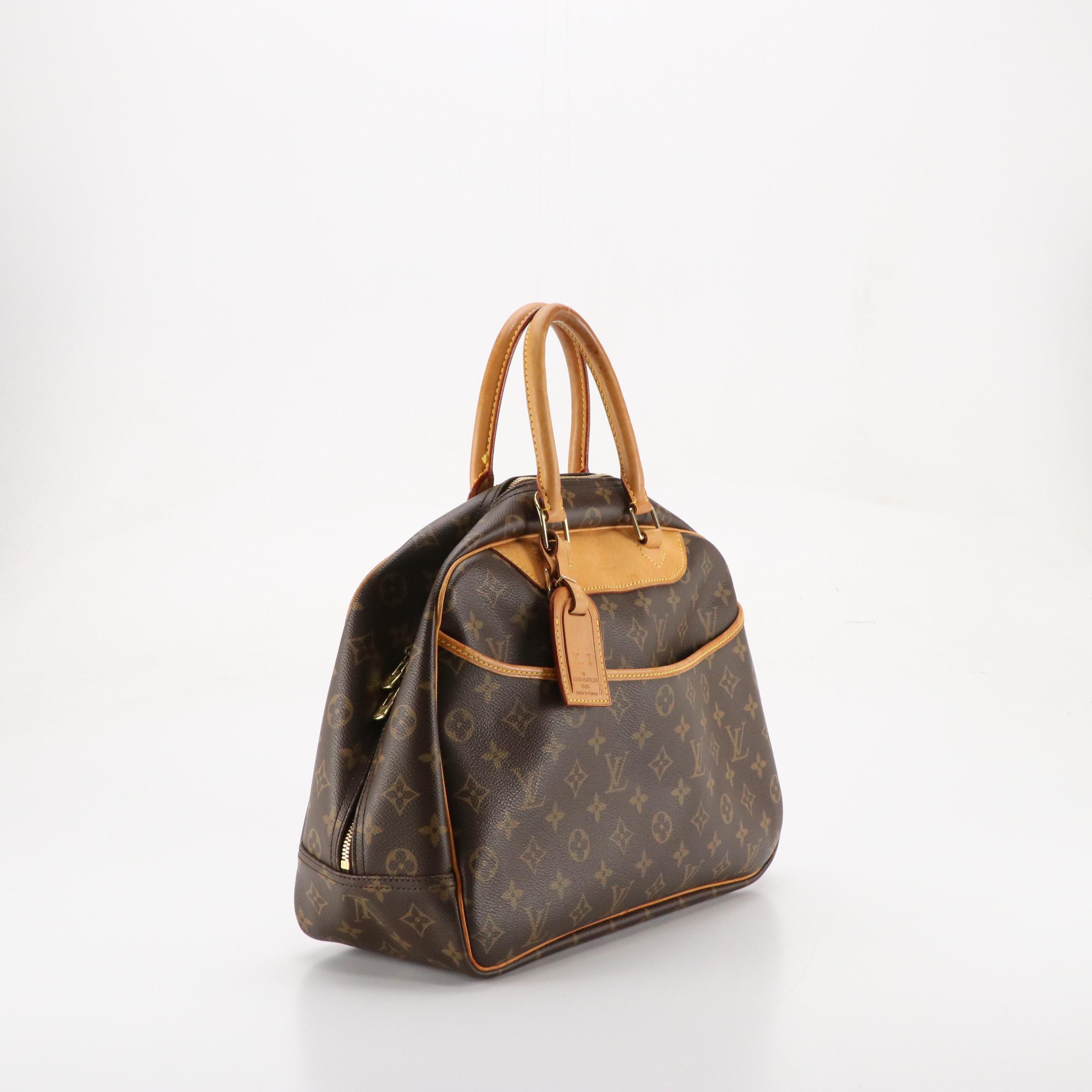Louis Vuitton Deauville Handbag in Monogram Canvas and Vachetta Leather