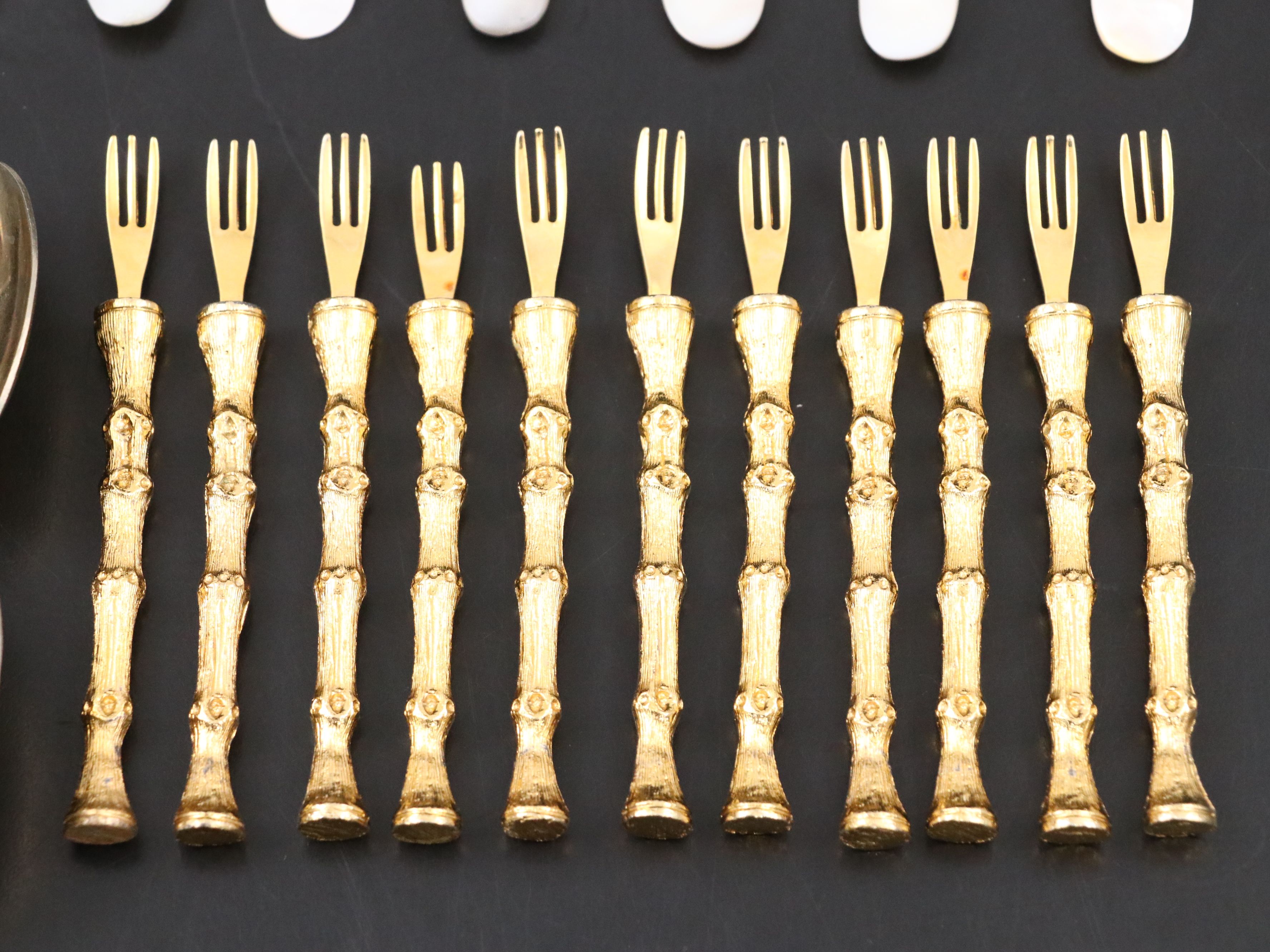 Inlaid Abalone Metal Spoons with Other MOP, Plastic, and Metal Flatware