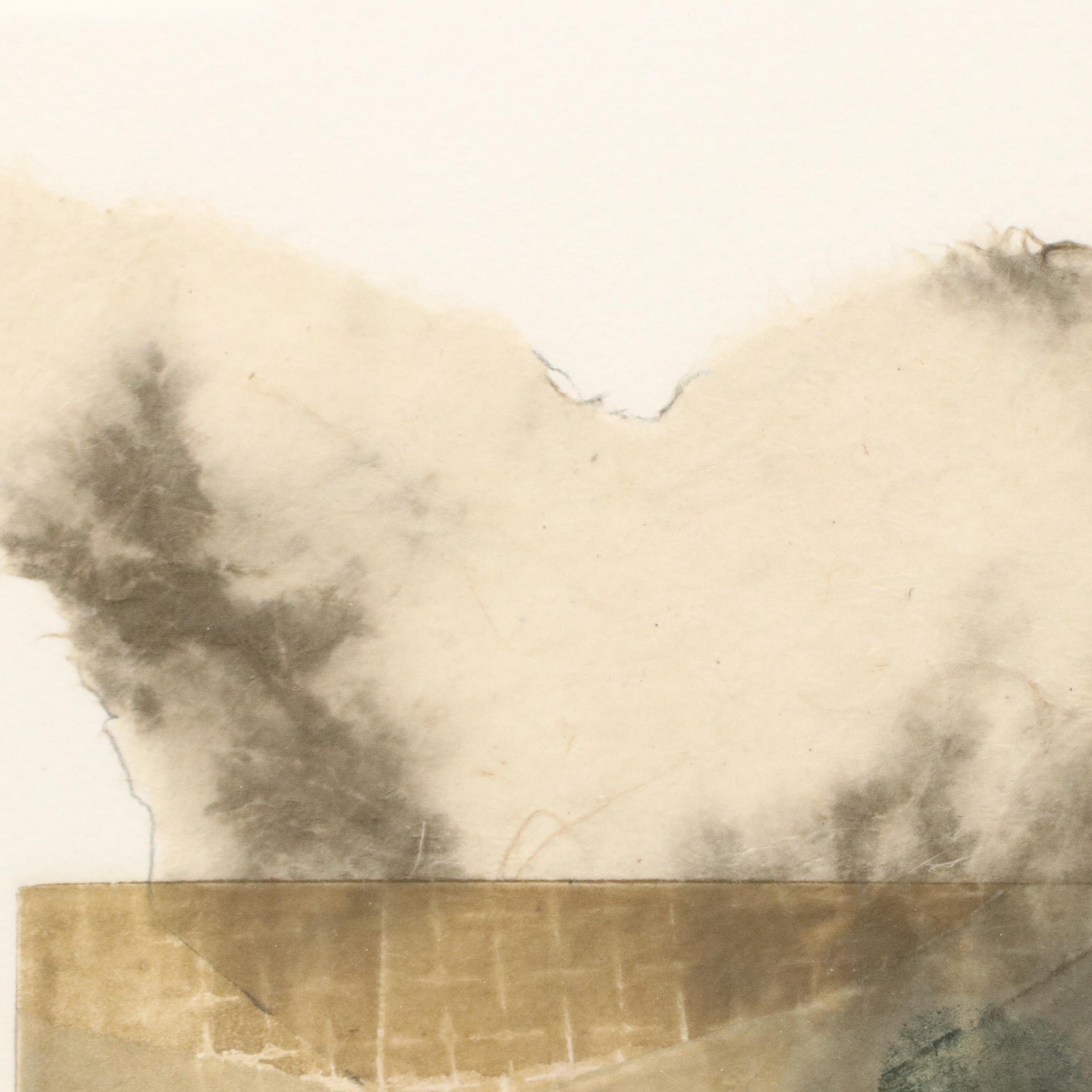 Bruce Bleach Embossed Monoprint "Silver Shard #6"