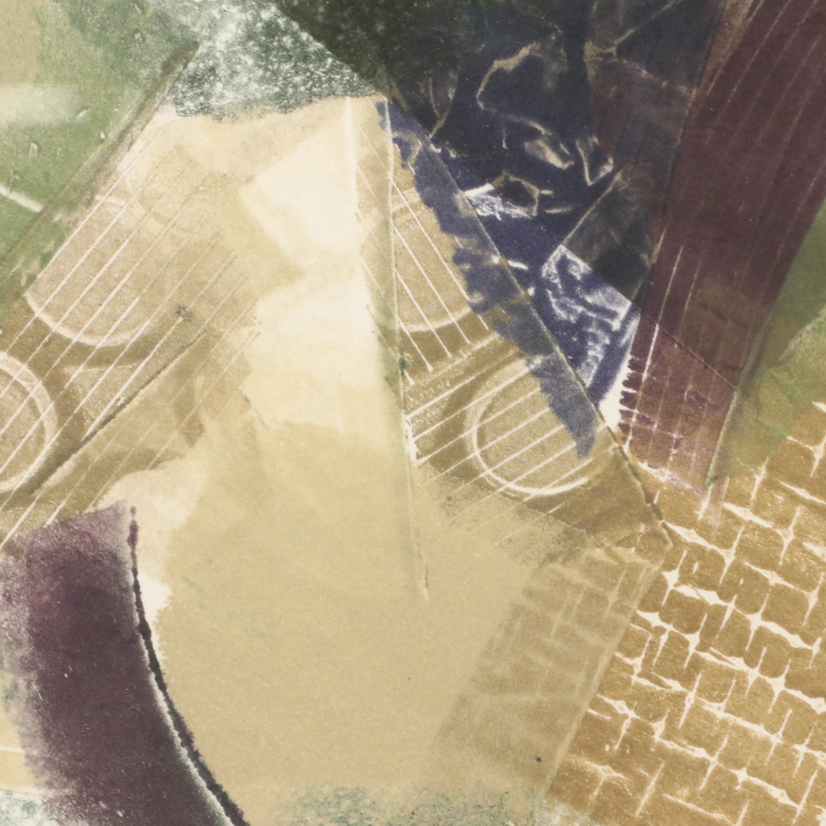 Bruce Bleach Embossed Monoprint "Silver Shard #6"