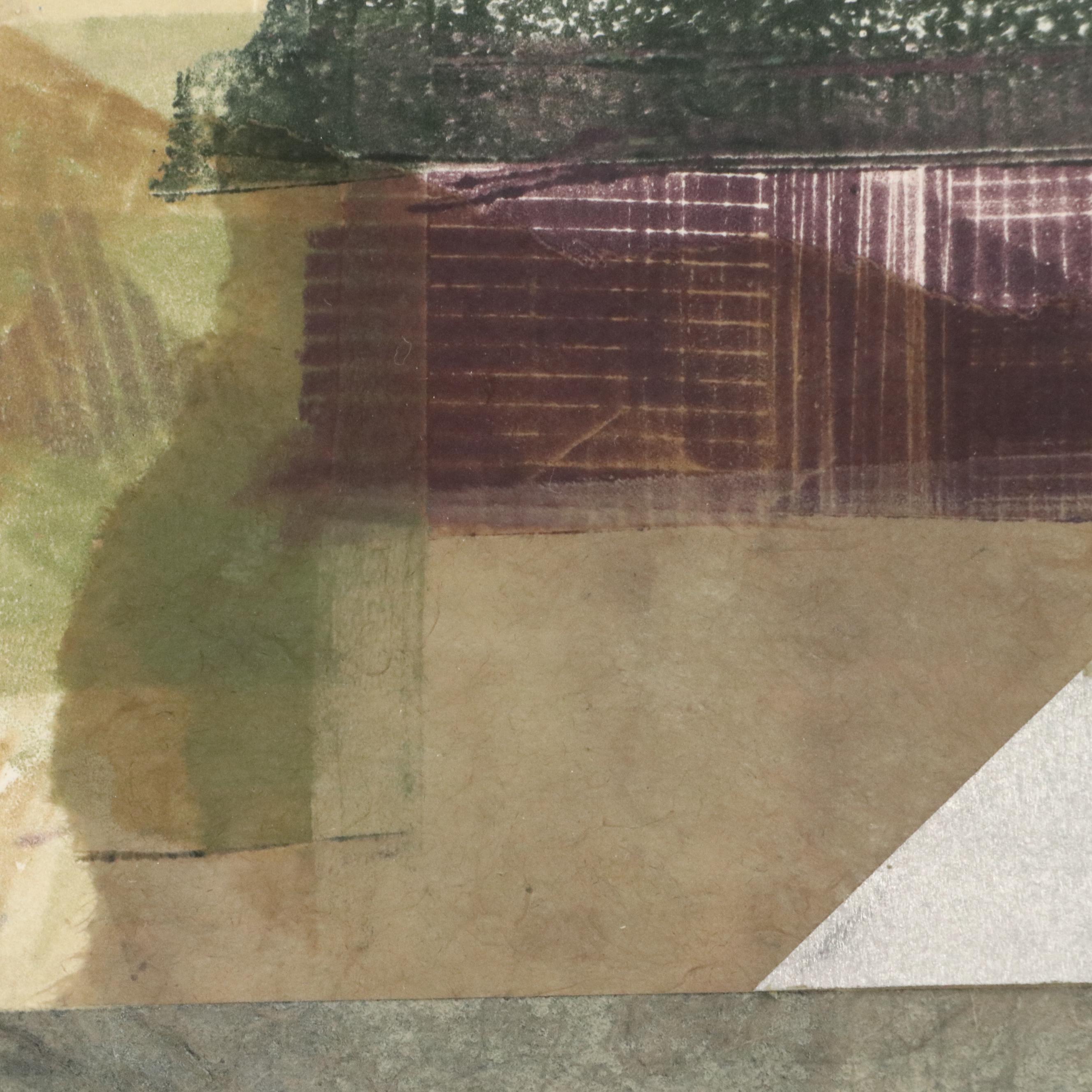 Bruce Bleach Embossed Monoprint "Silver Shard #6"