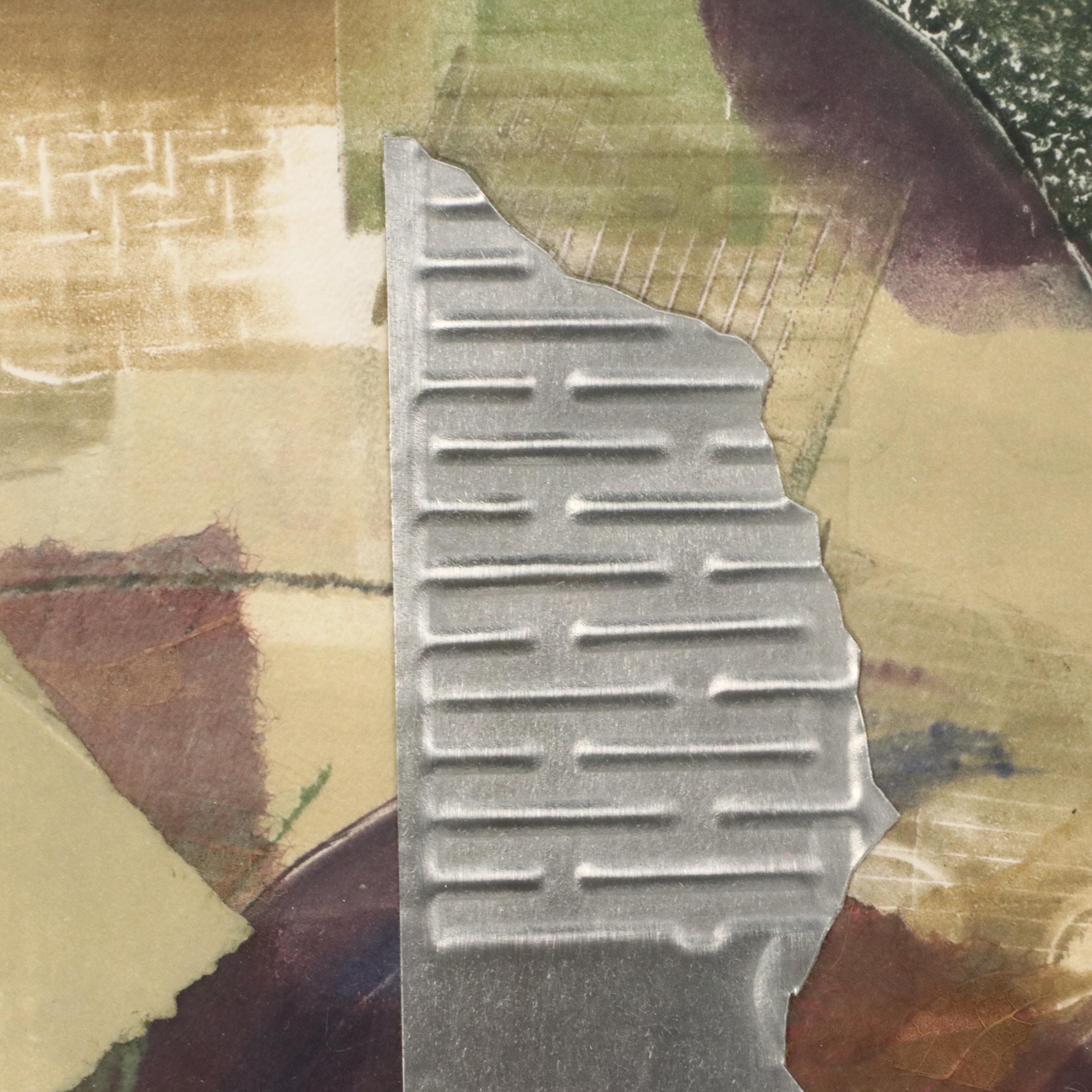 Bruce Bleach Embossed Monoprint "Silver Shard #6"