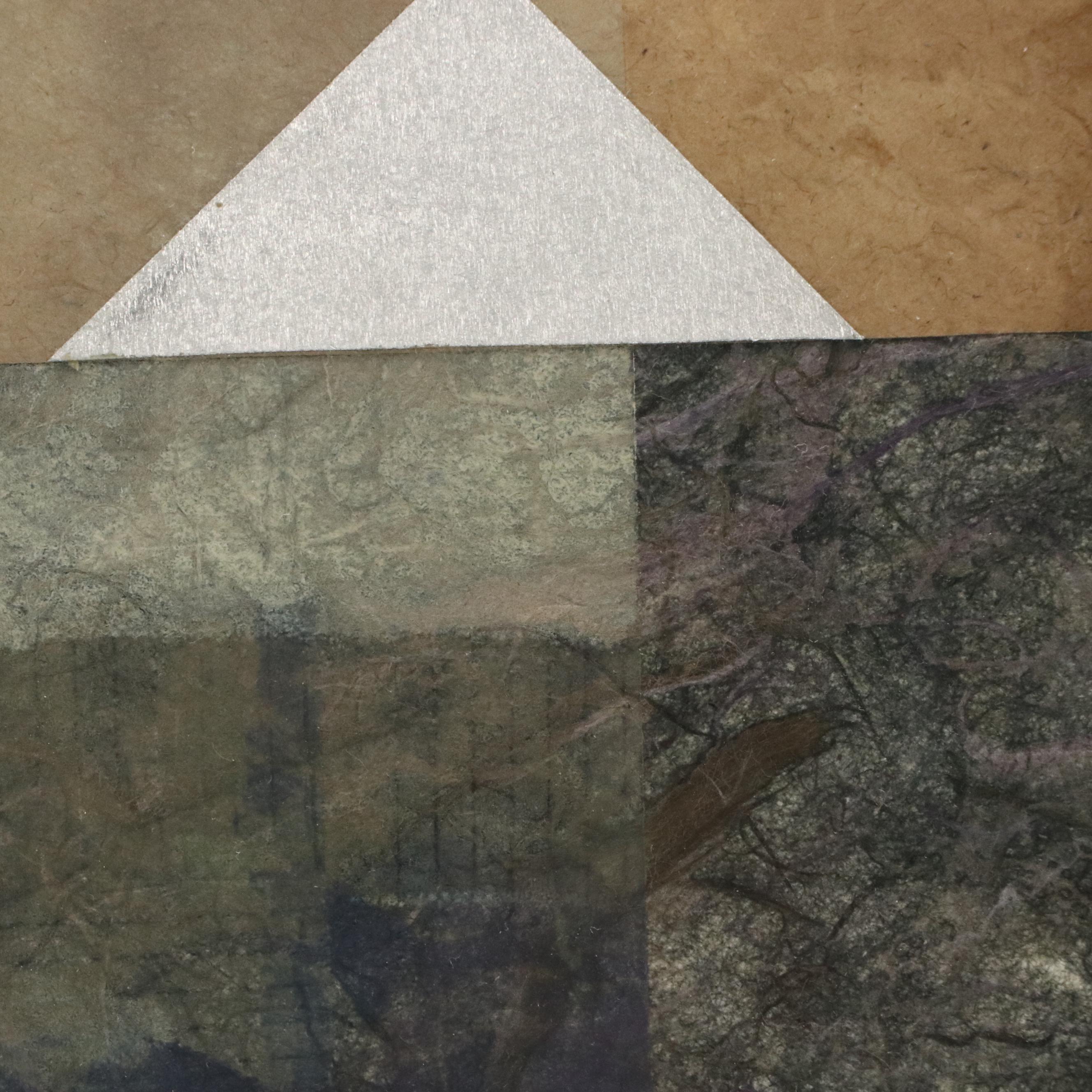 Bruce Bleach Embossed Monoprint "Silver Shard #6"