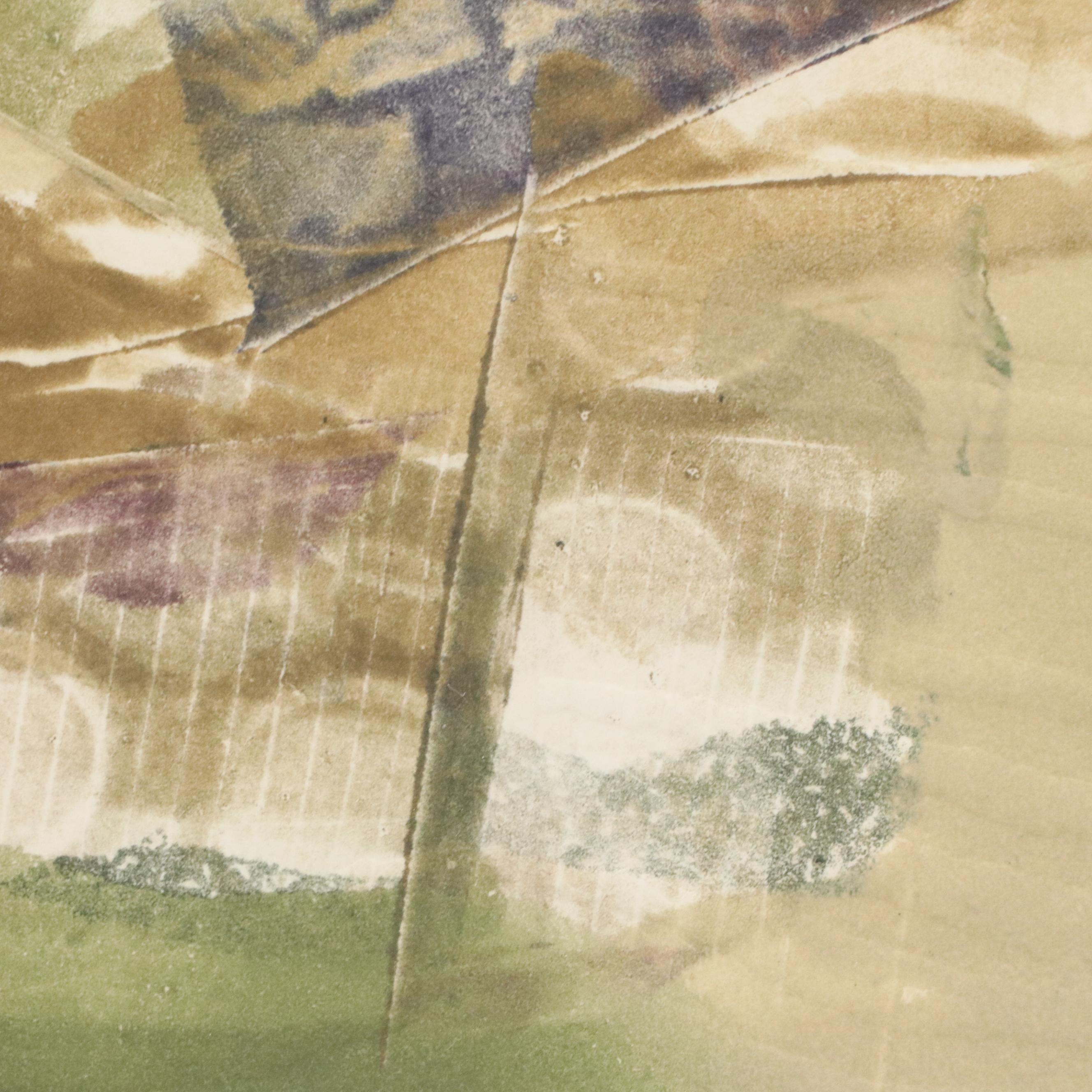 Bruce Bleach Embossed Monoprint "Silver Shard #6"