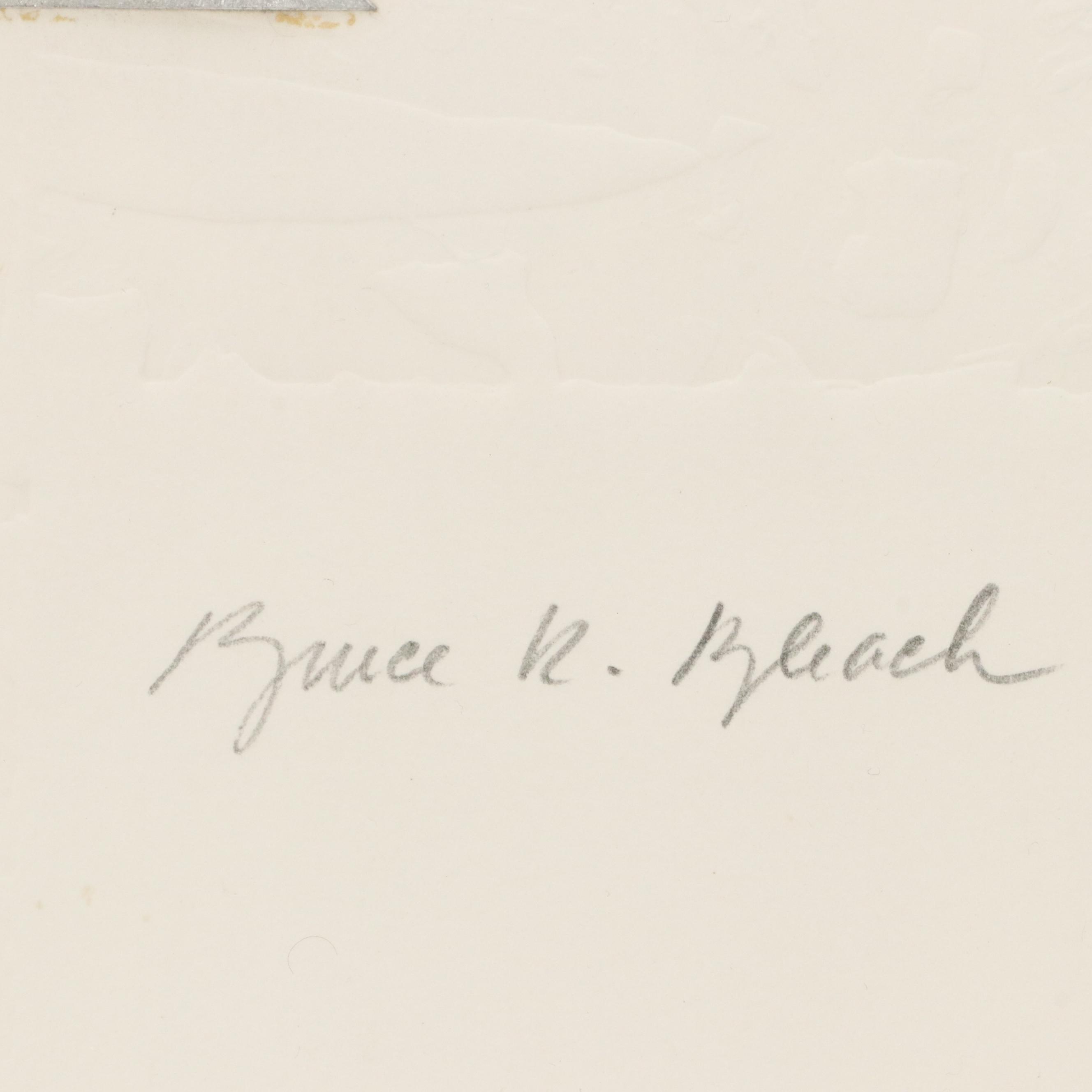 Bruce Bleach Embossed Monoprint "Silver Shard #6"