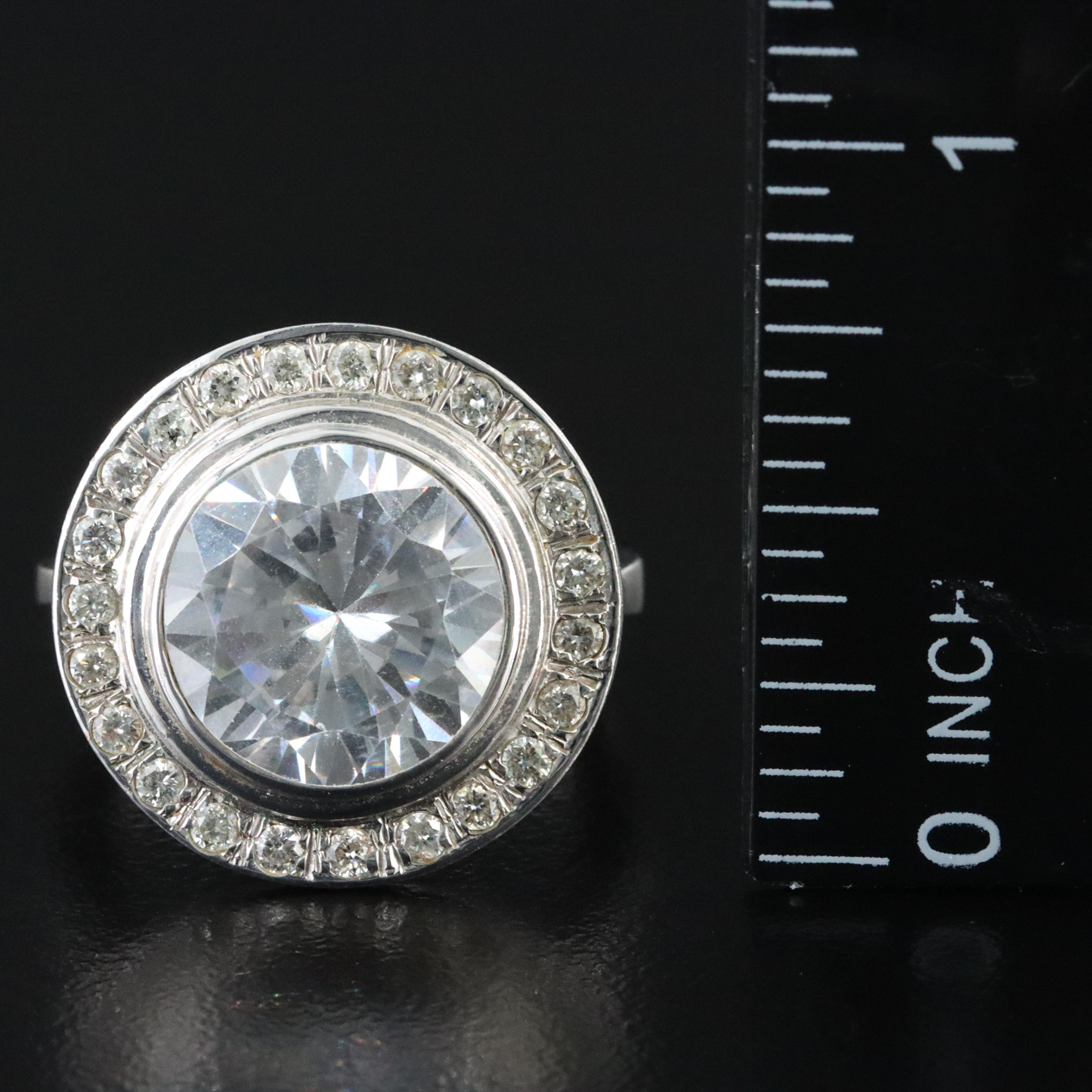 10K and 14K CZ and Diamond Halo Ring