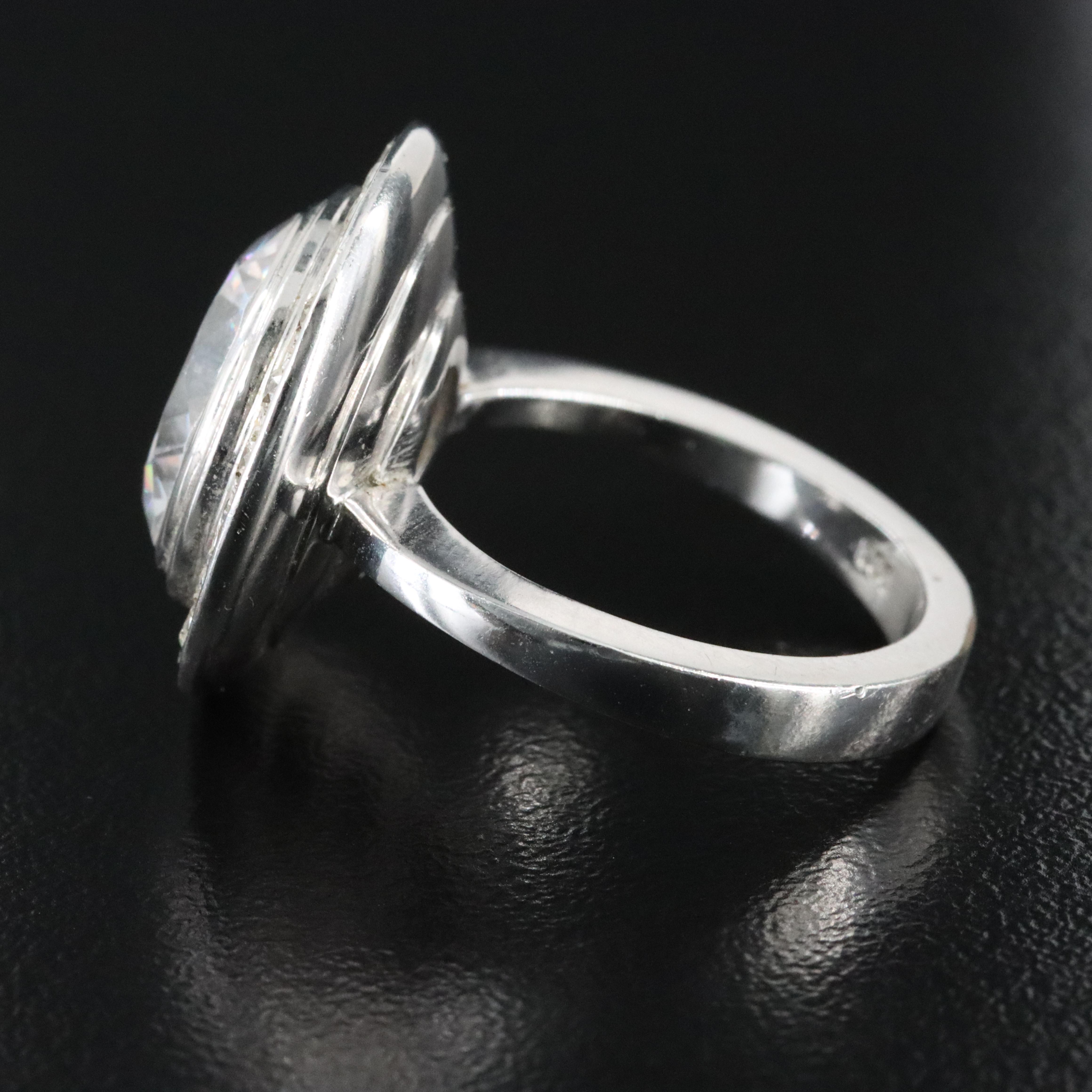 10K and 14K CZ and Diamond Halo Ring