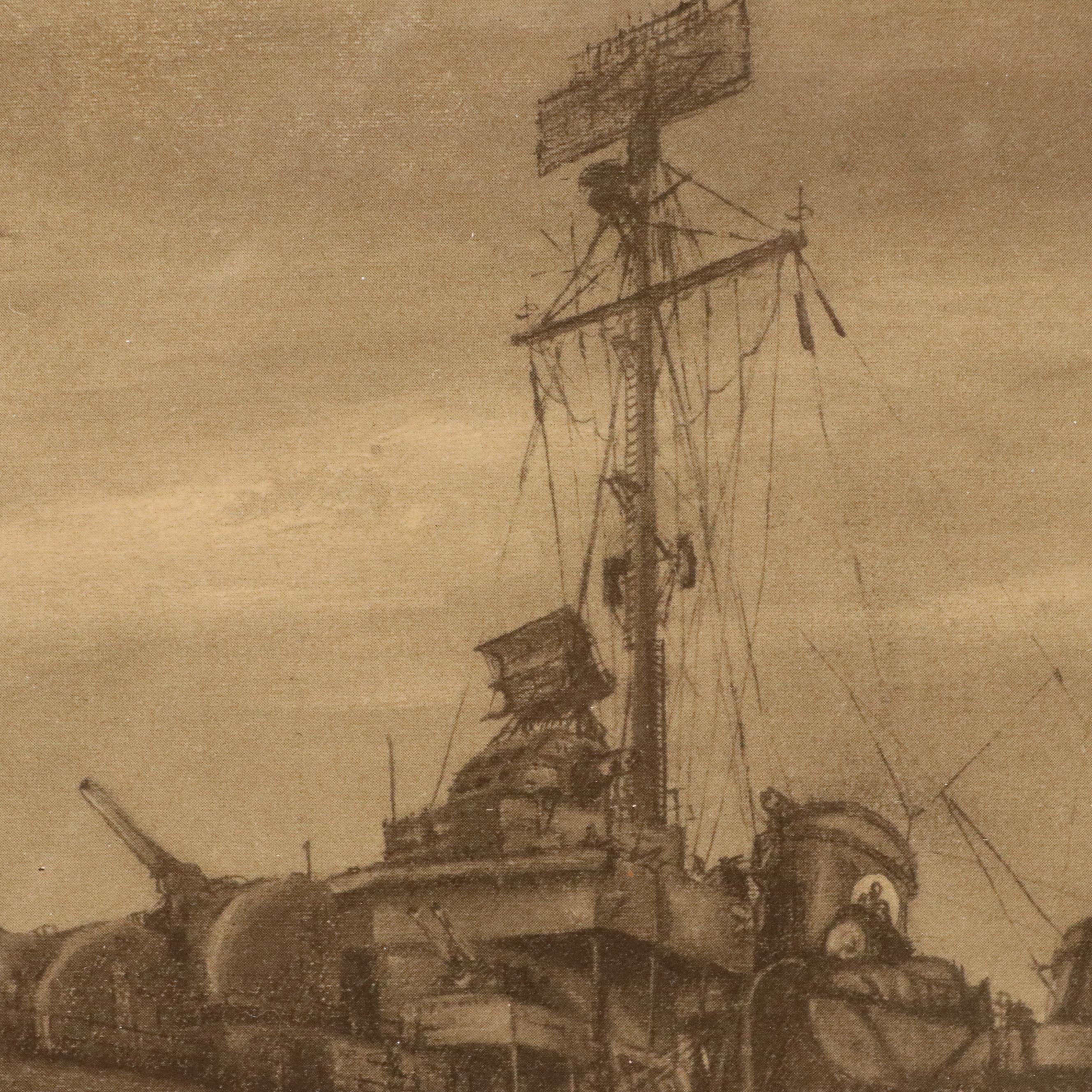 After Robert Boyle Halftone of Naval Ship 586, Early to Mid-20th Century