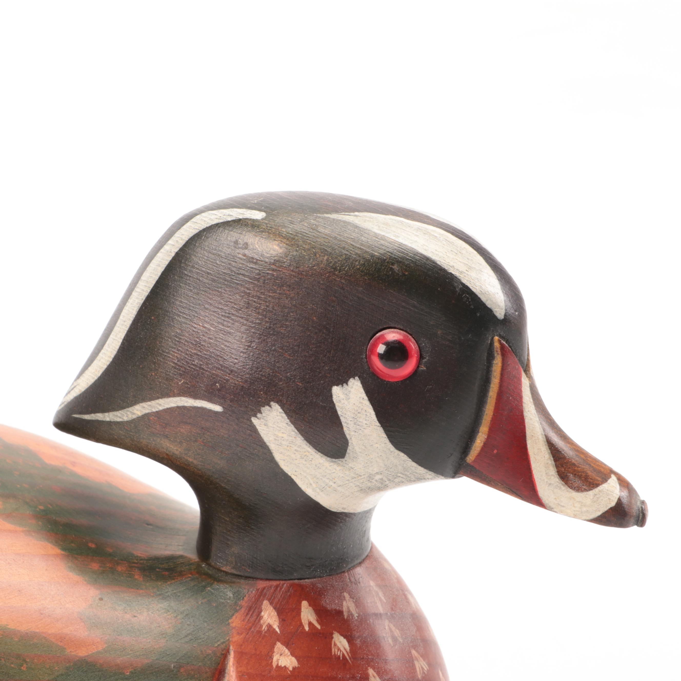 The Wooden Bird Factory Hand-Painted Northern Pintail and Other Duck Decoys
