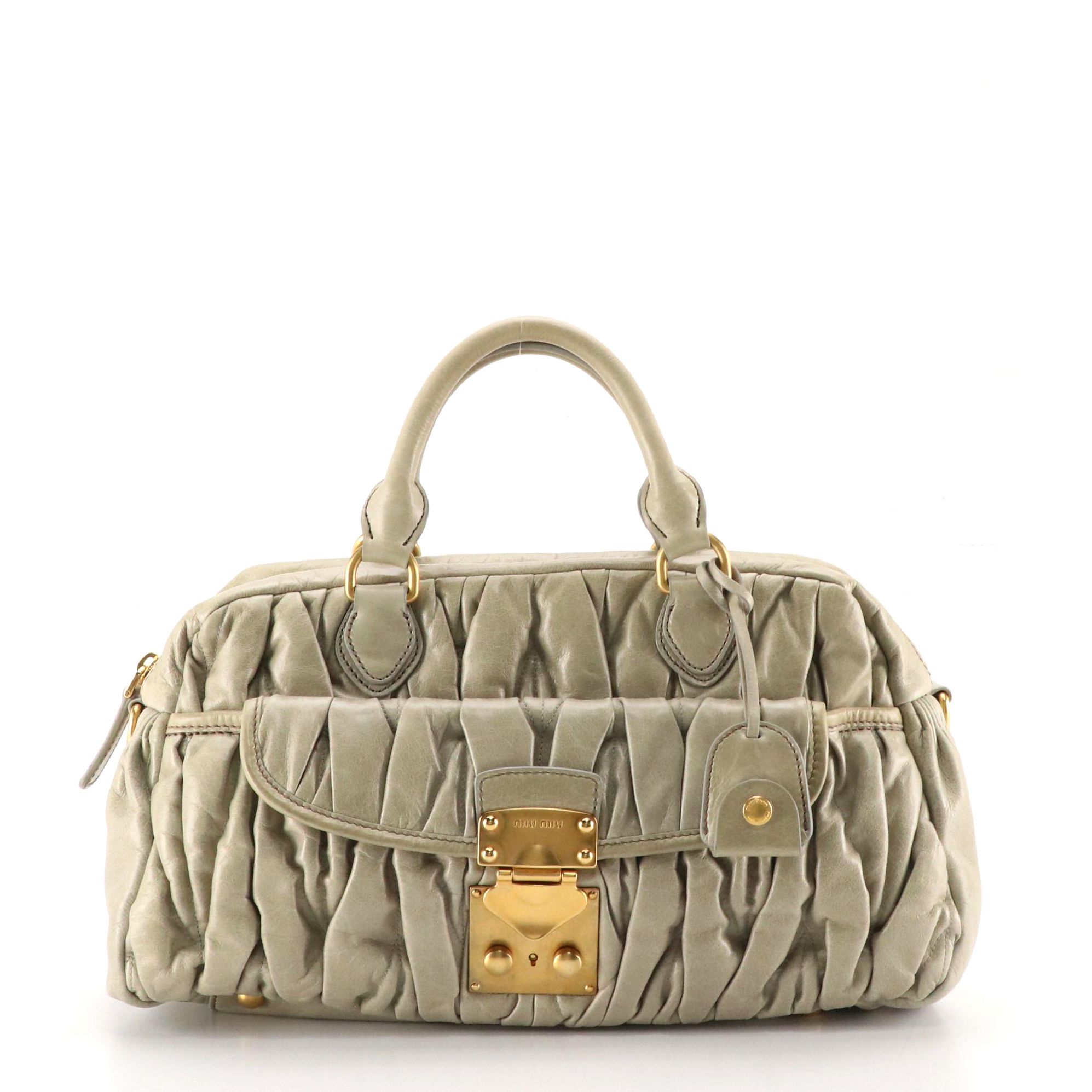Miu Miu Astro Matelasse Lux Nappa Leather Two-Way Bag