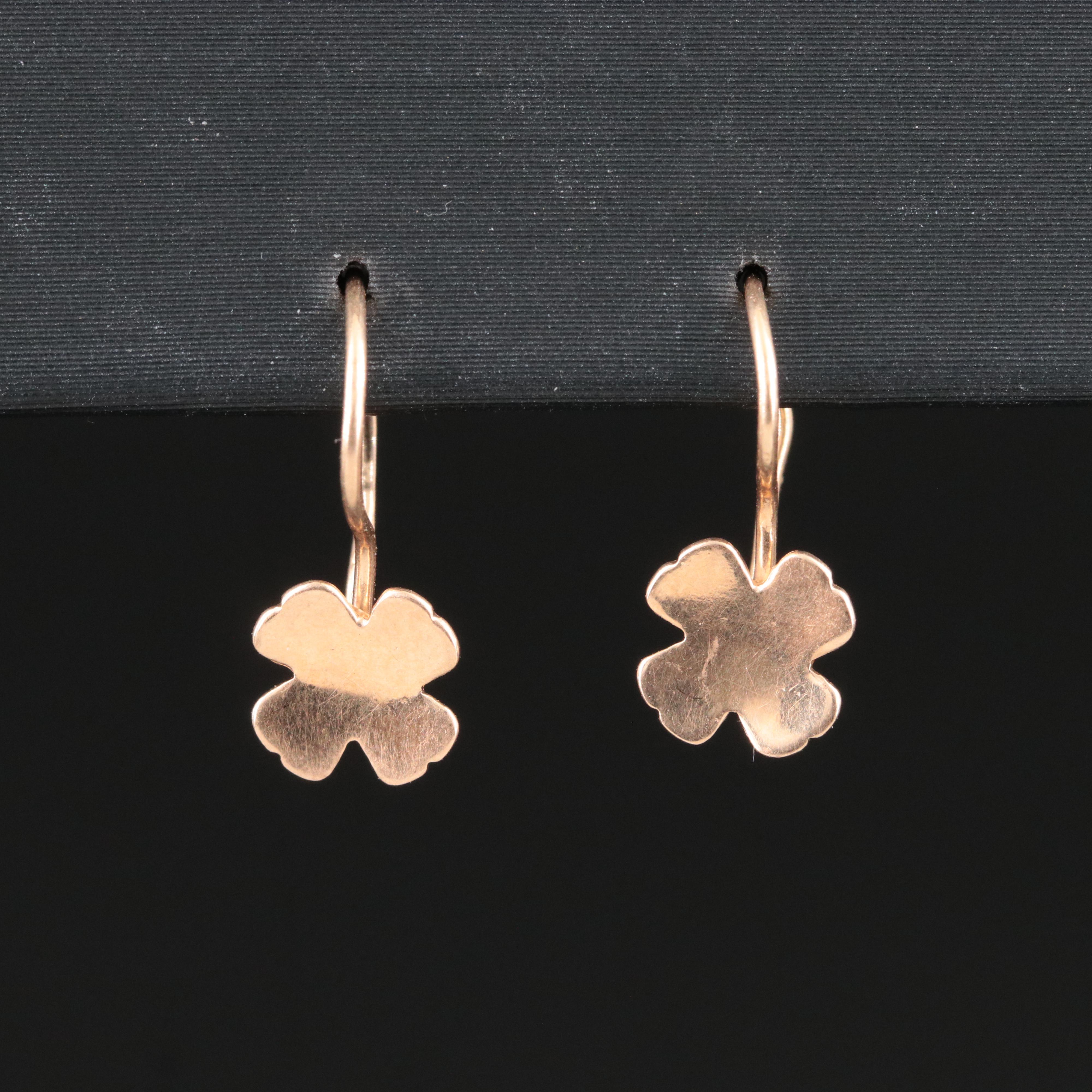 14K Clover Earrings