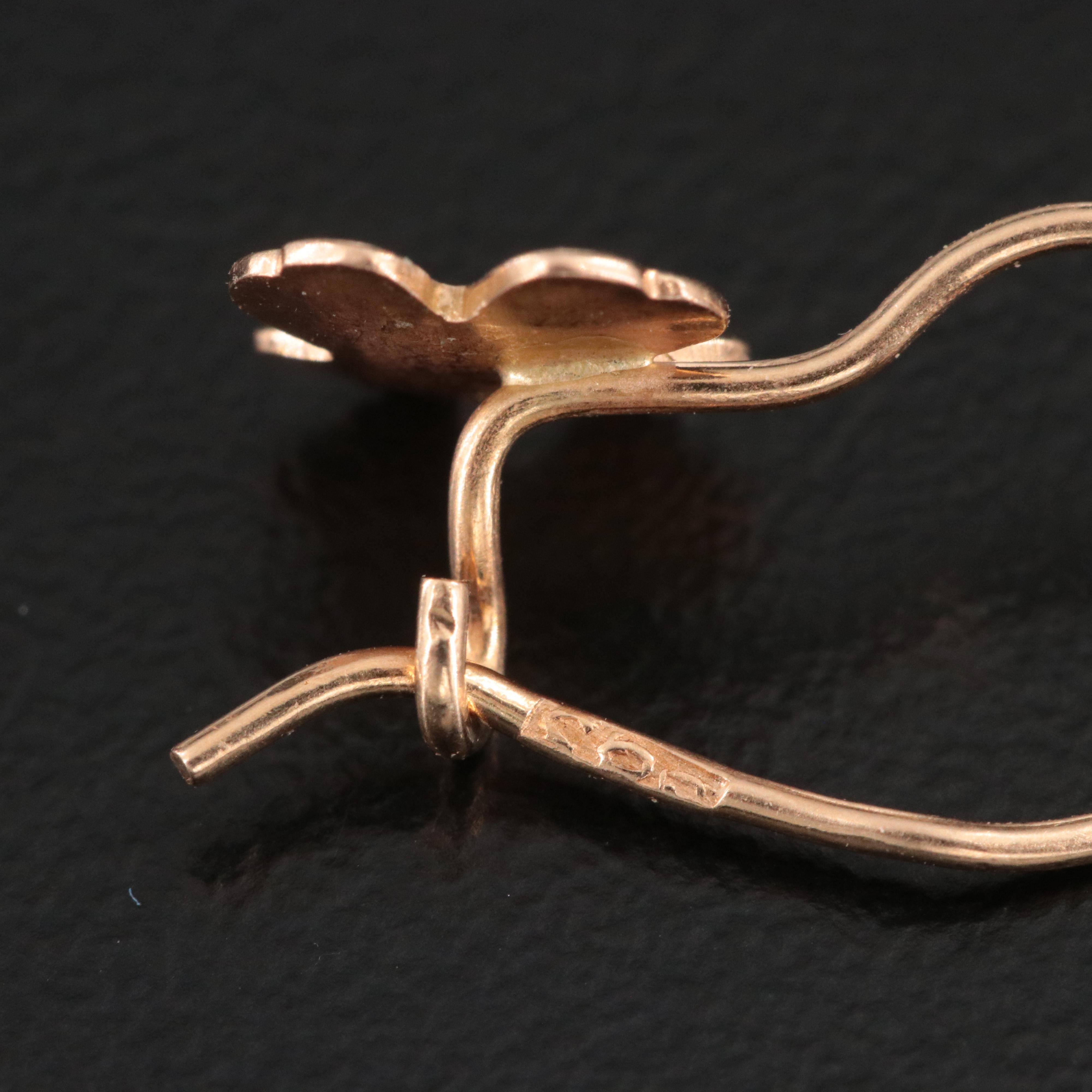 14K Clover Earrings