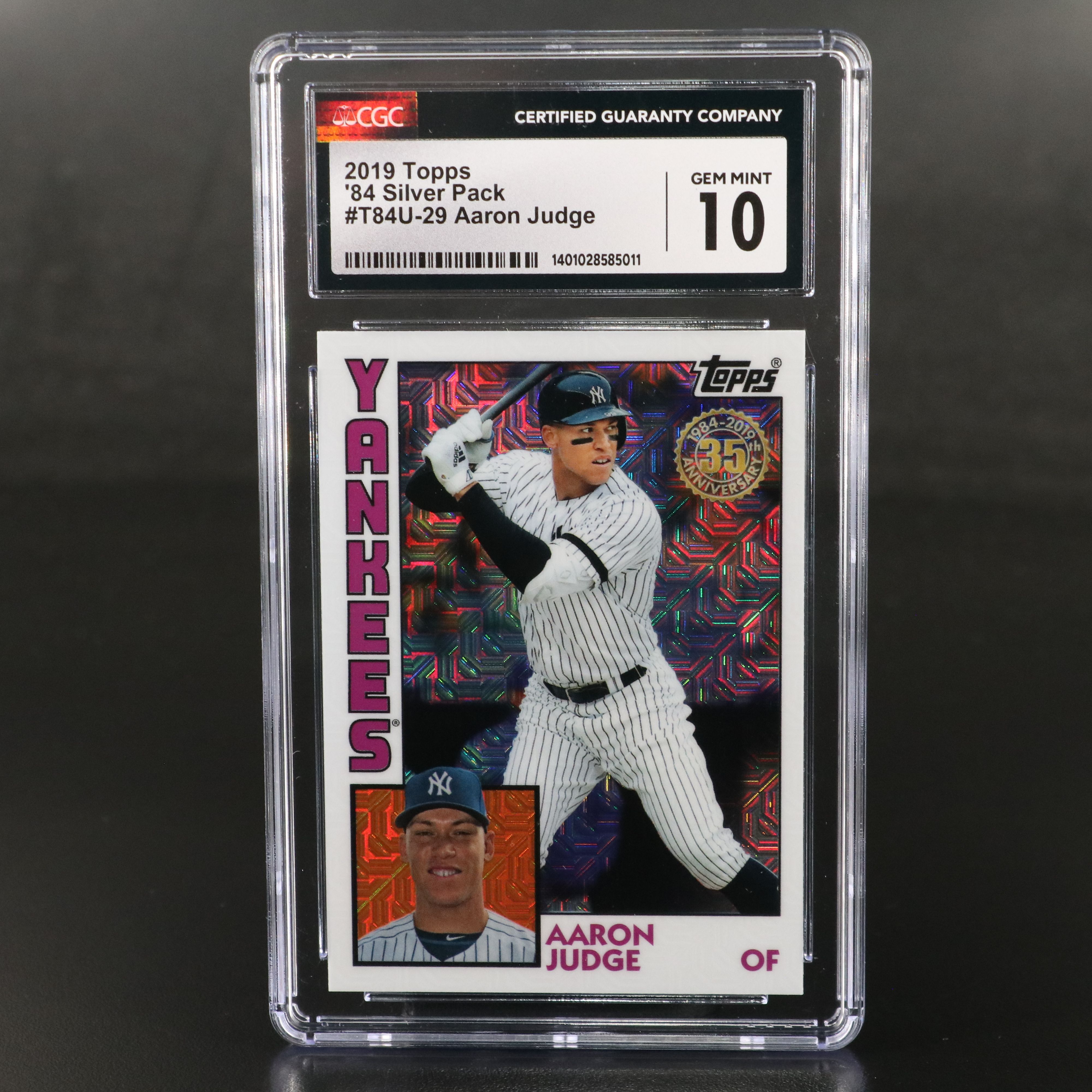 2019 Topps Aaron Judge Silver Pack Refractor Baseball Card Graded CGC 10