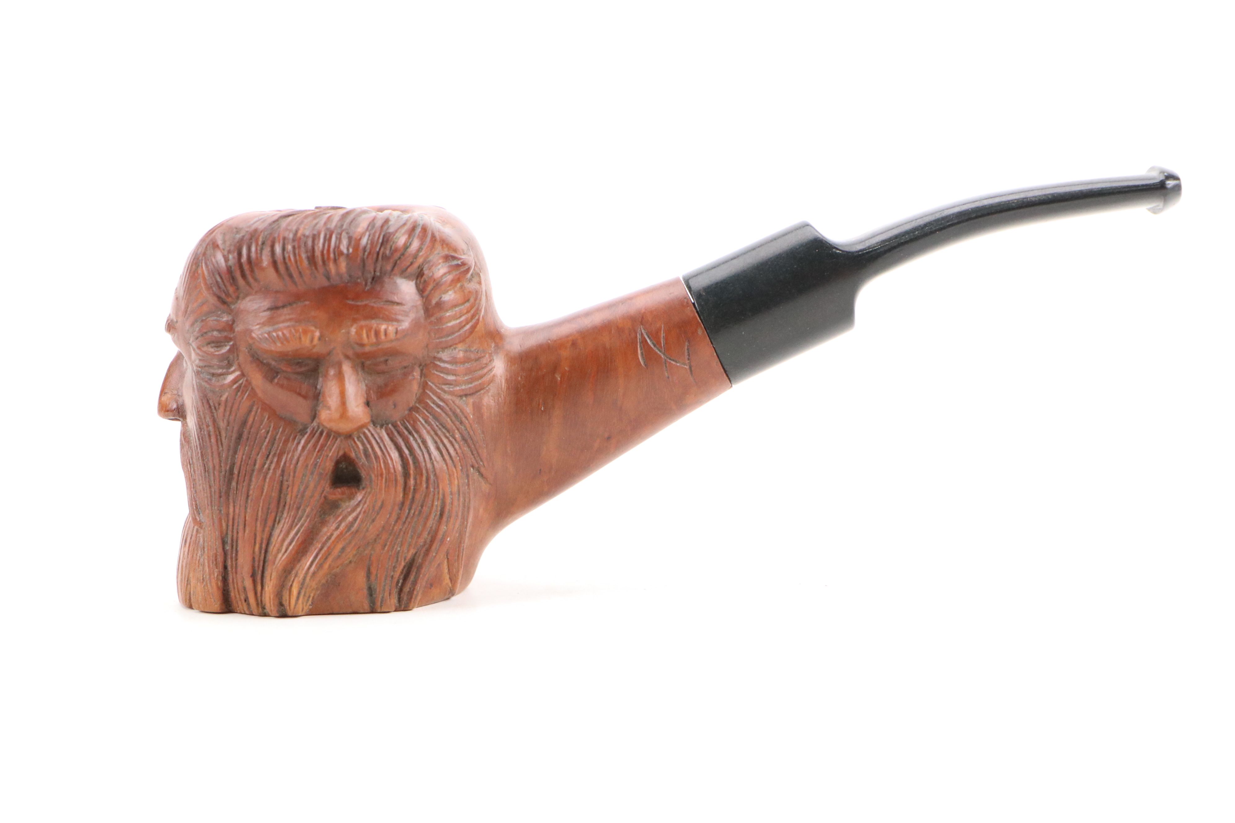 Burl and Briar Wood Tobacco Pipes with Pipe Rest