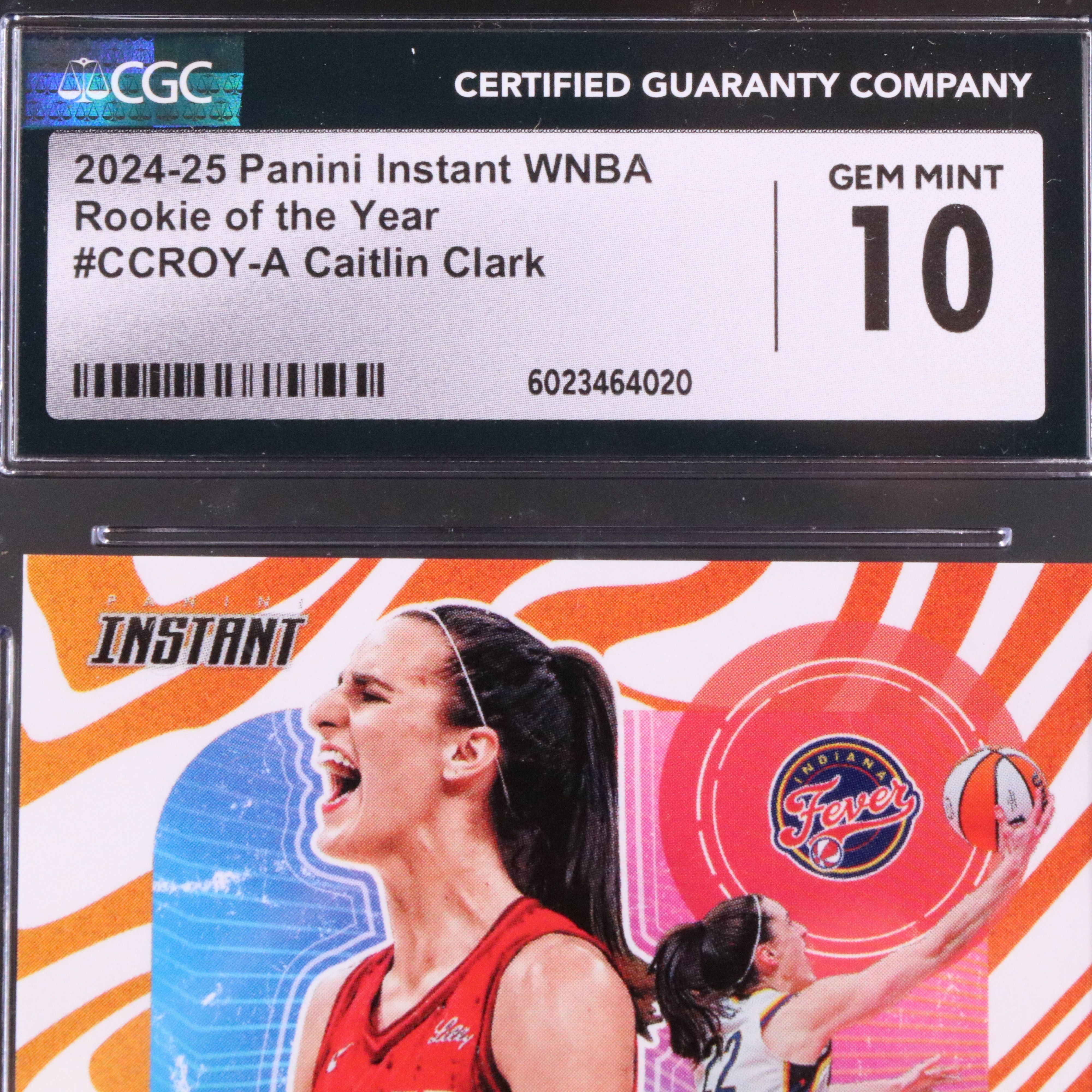 2024-25 Panini Instant Caitlin Clark Rookie of the Year Card Graded CGC 10