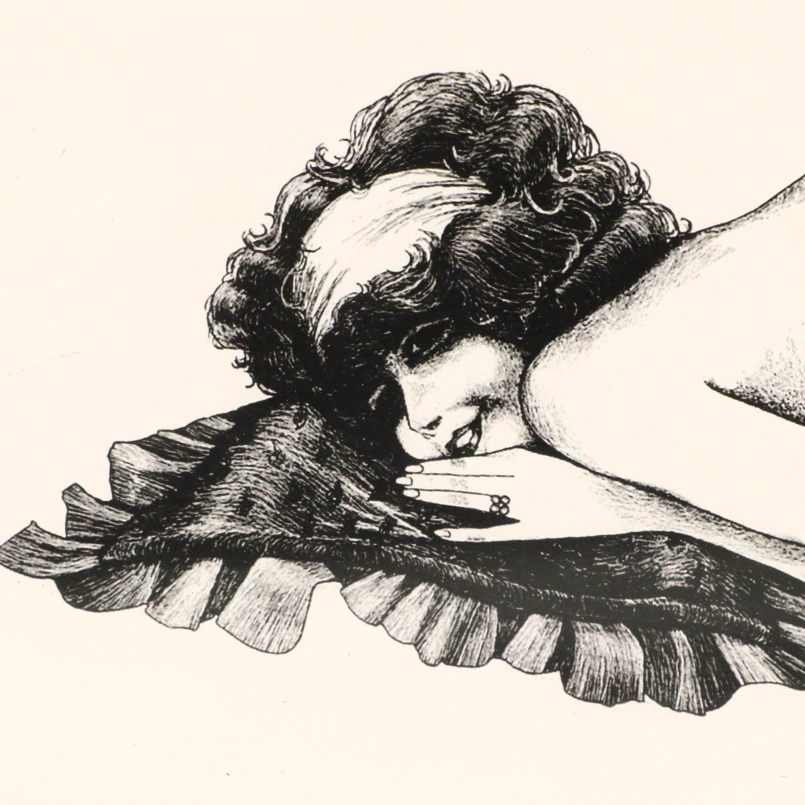 Digital Prints of Women with Cats, 2000