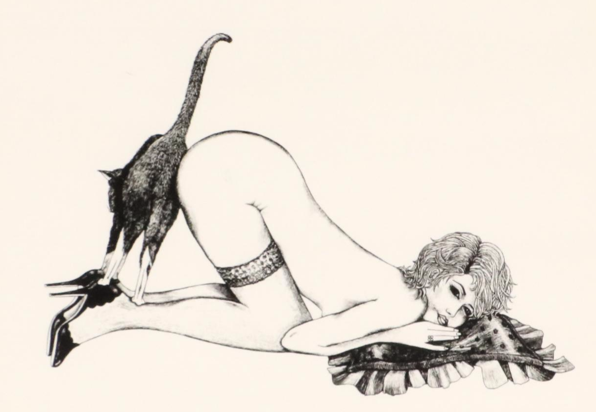Digital Prints of Women with Cats, 2000
