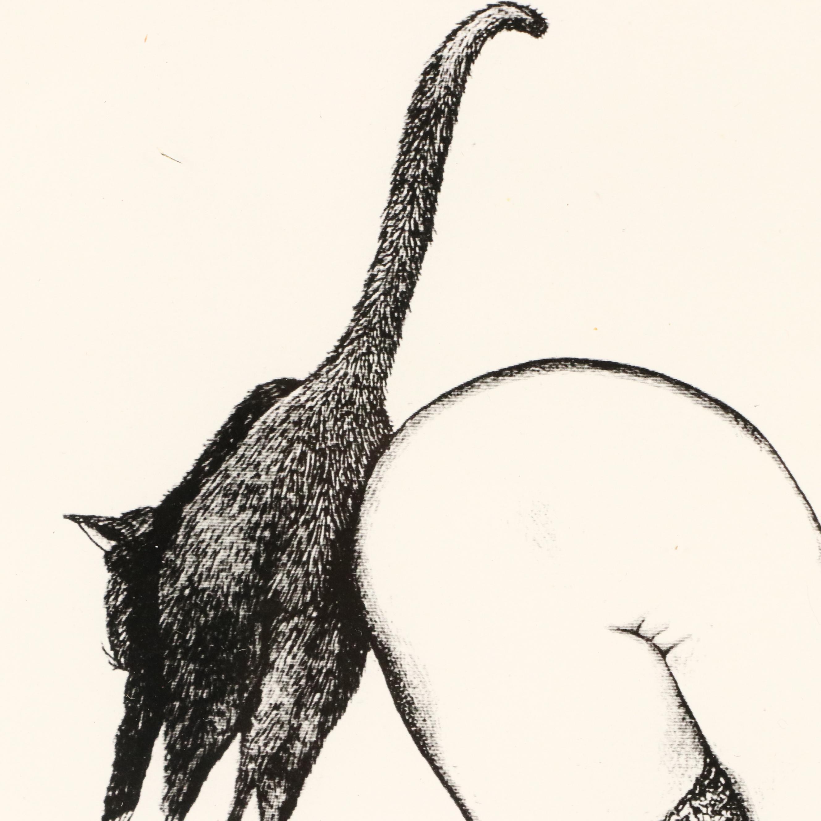 Digital Prints of Women with Cats, 2000