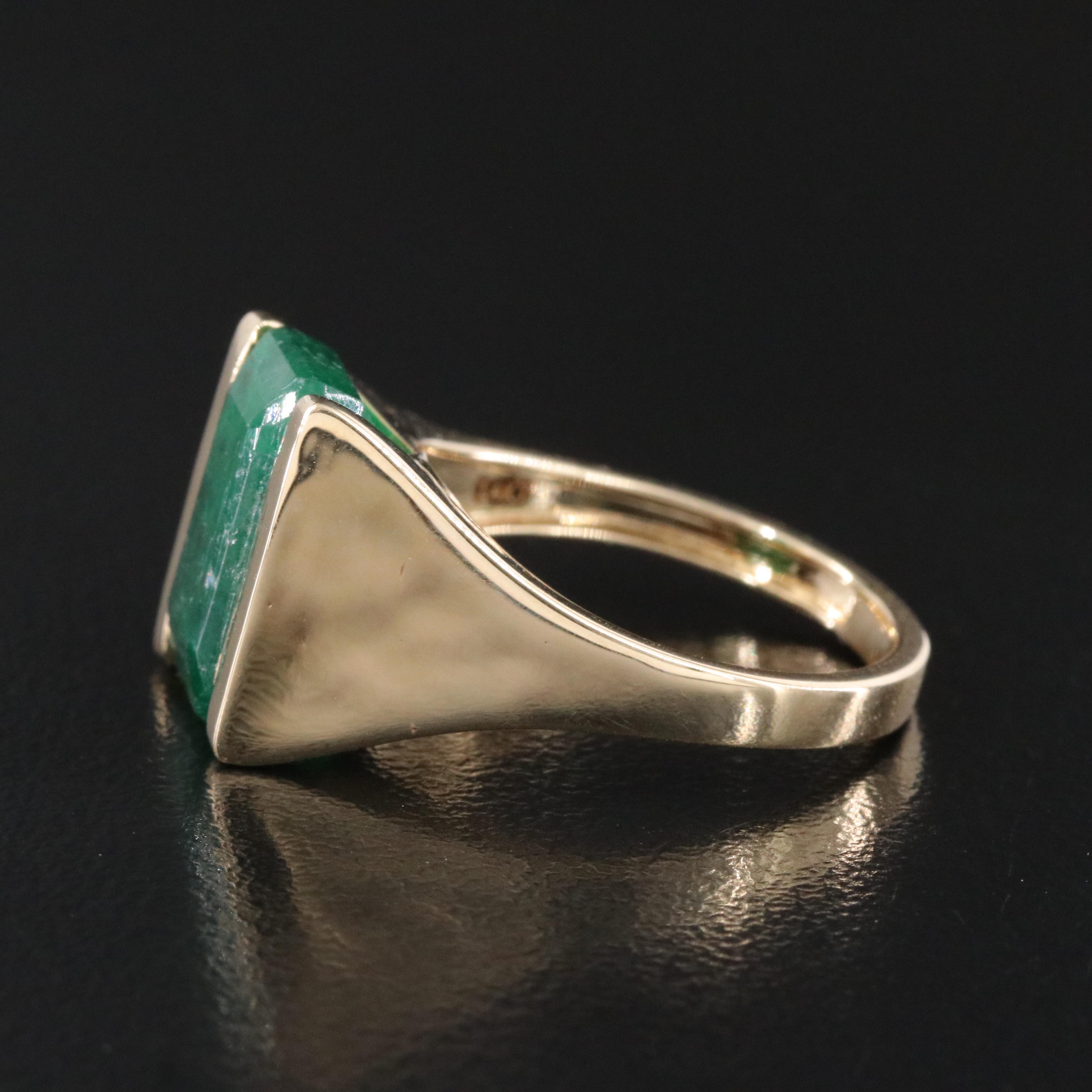 14K 5.36 CT Emerald Solitaire Ring